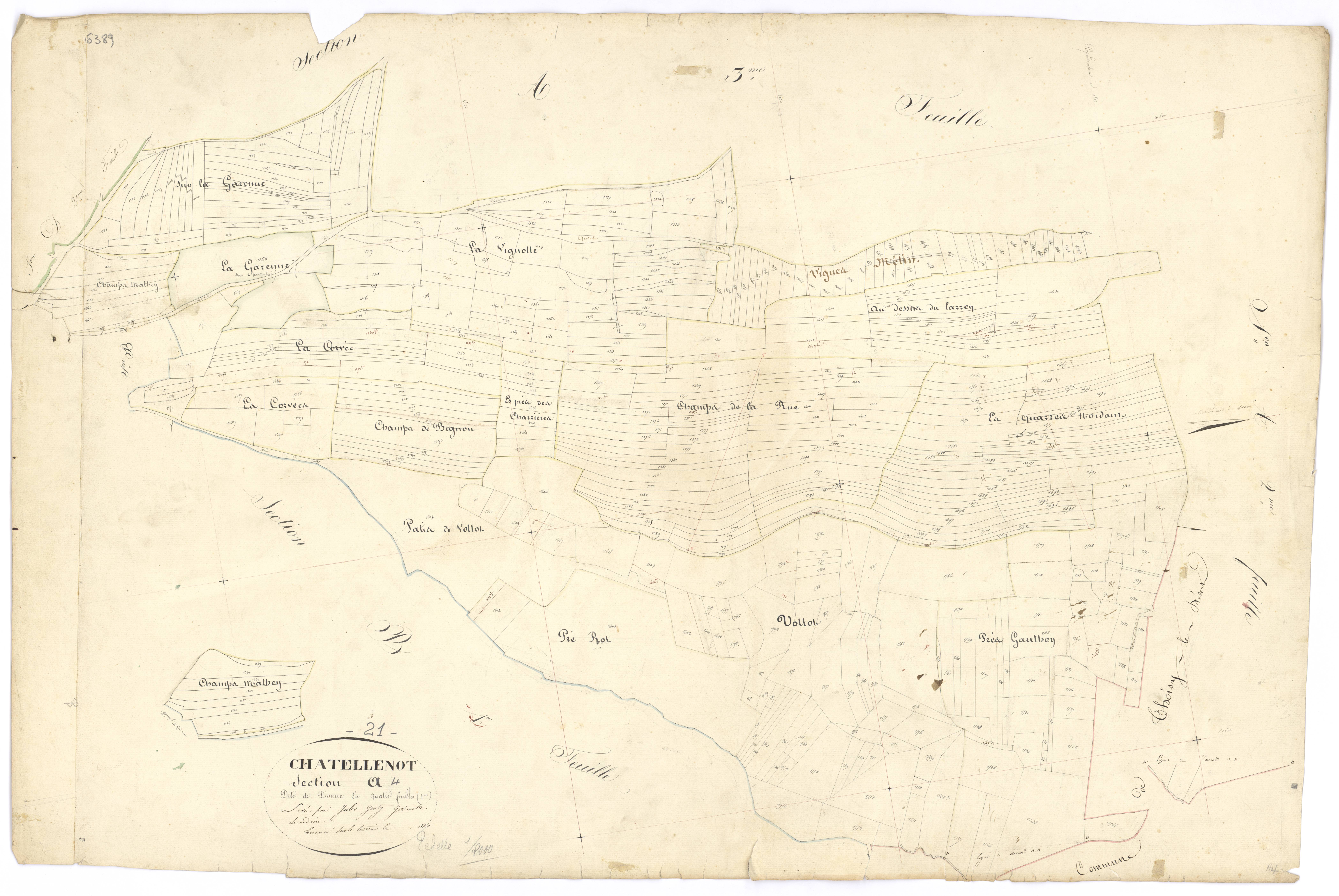 Châtellenot - Section A4 - 3 P PLAN 160/5