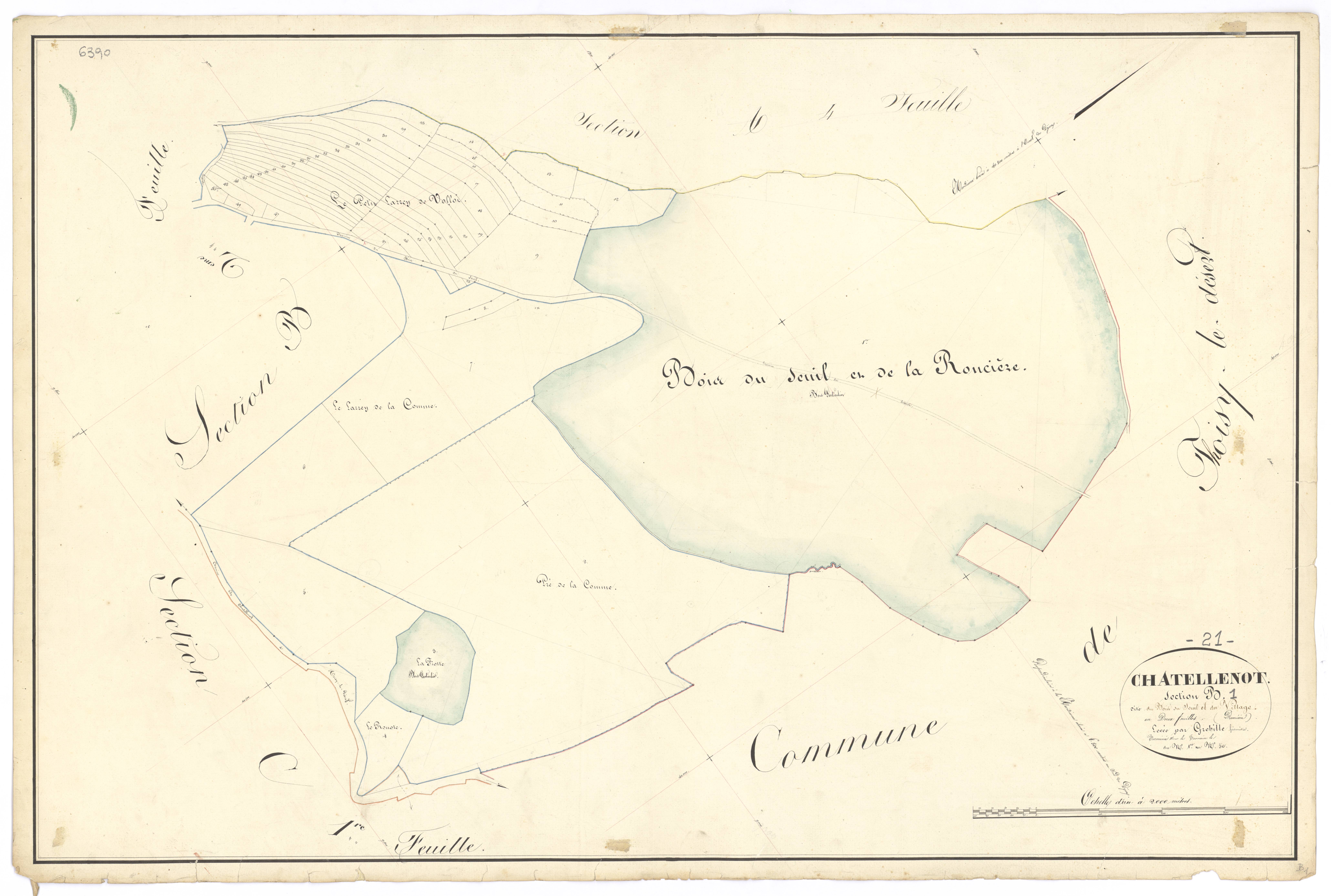 Châtellenot - Section B1 - 3 P PLAN 160/6