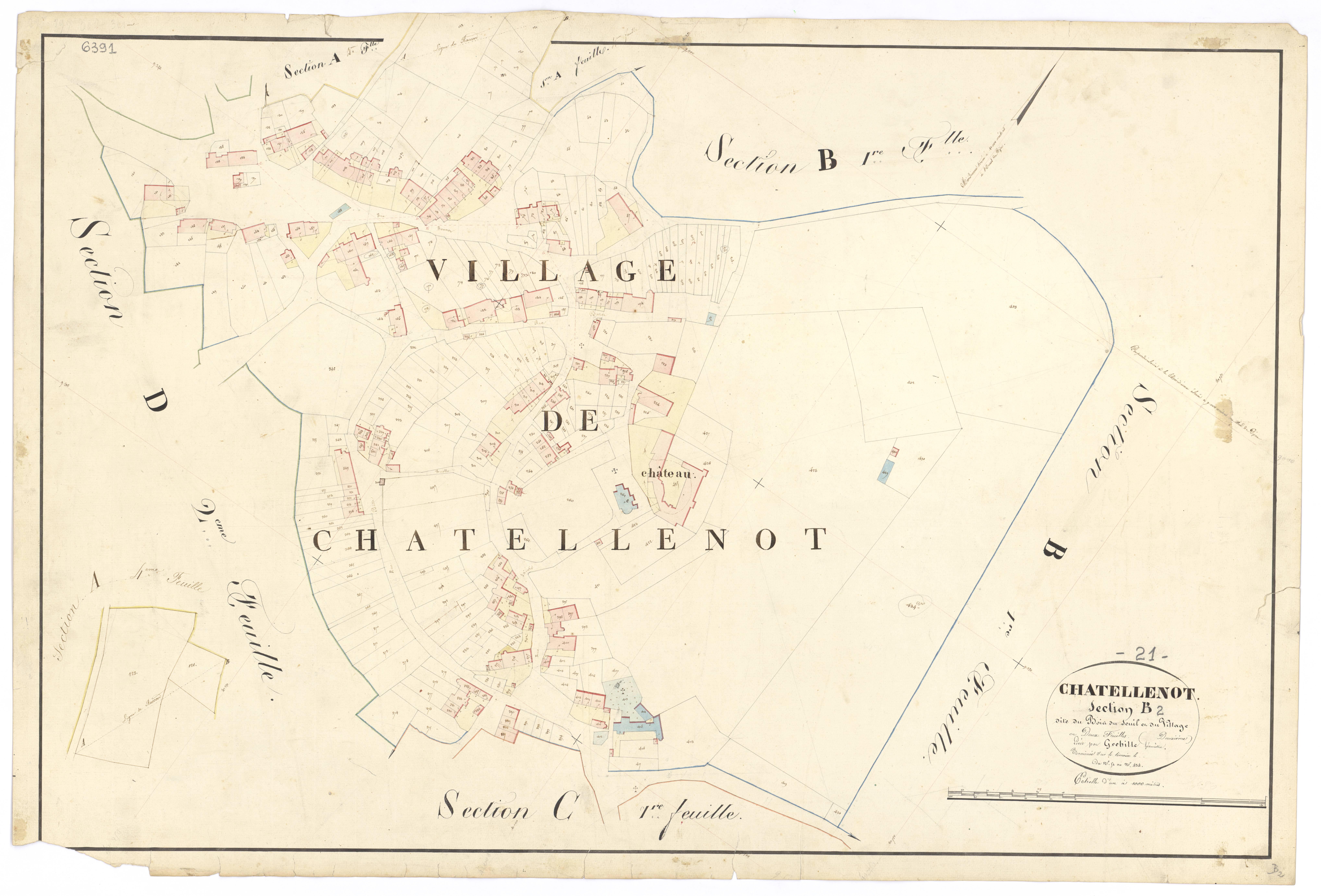 Châtellenot - Section B2 - 3 P PLAN 160/7