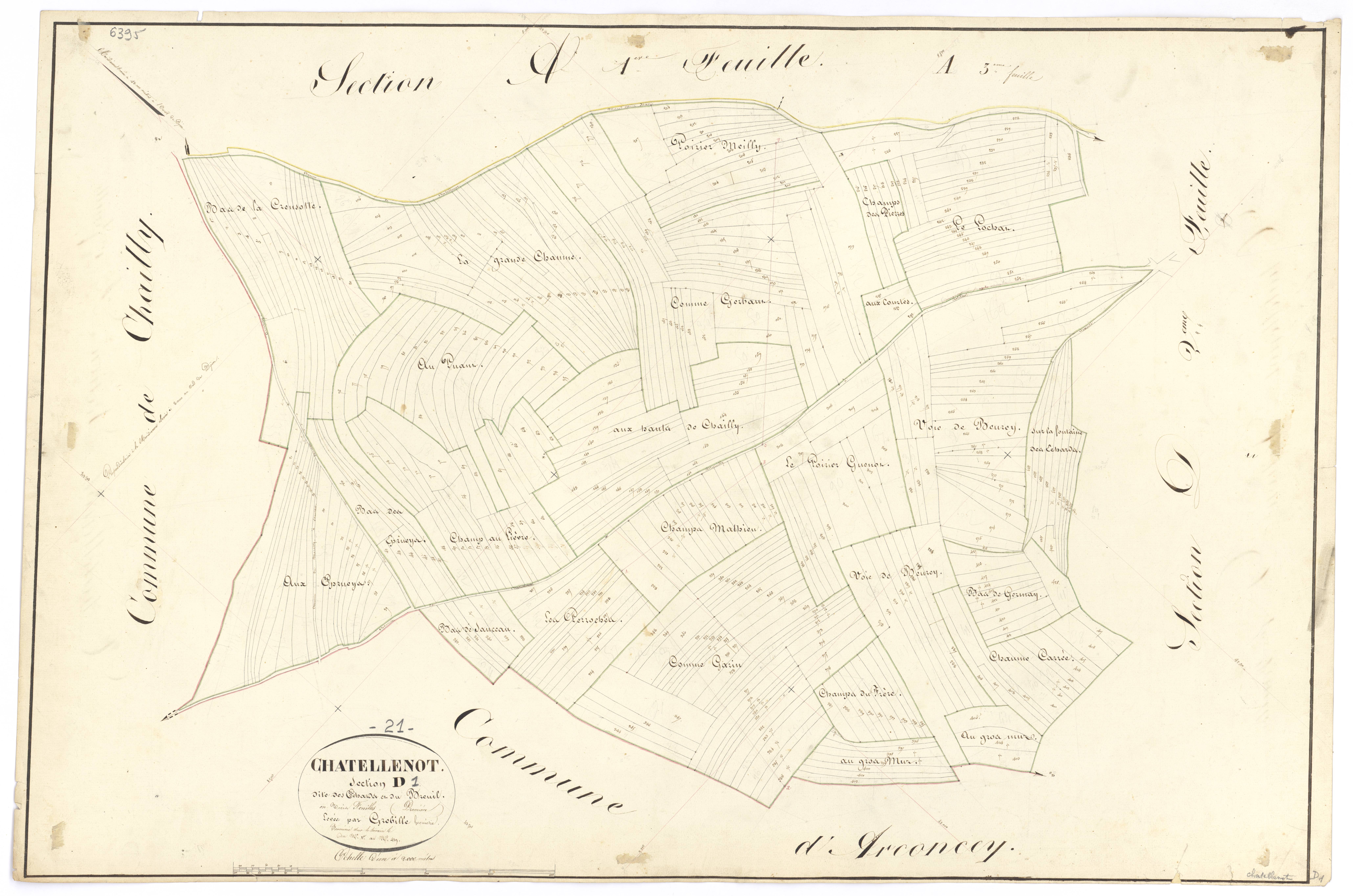 Châtellenot - Section D1 - 3 P PLAN 160/11