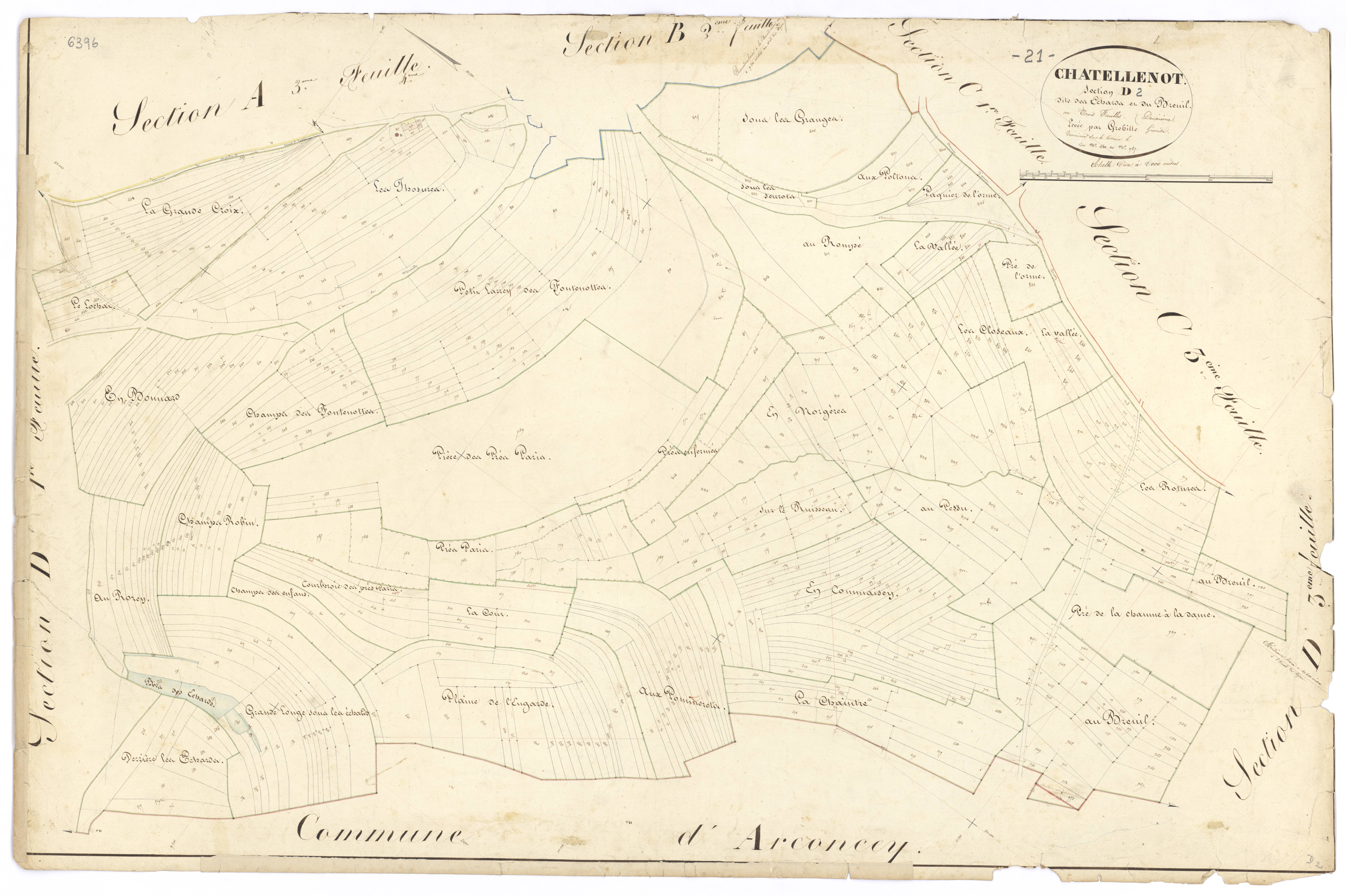 Châtellenot - Section D2 - 3 P PLAN 160/12