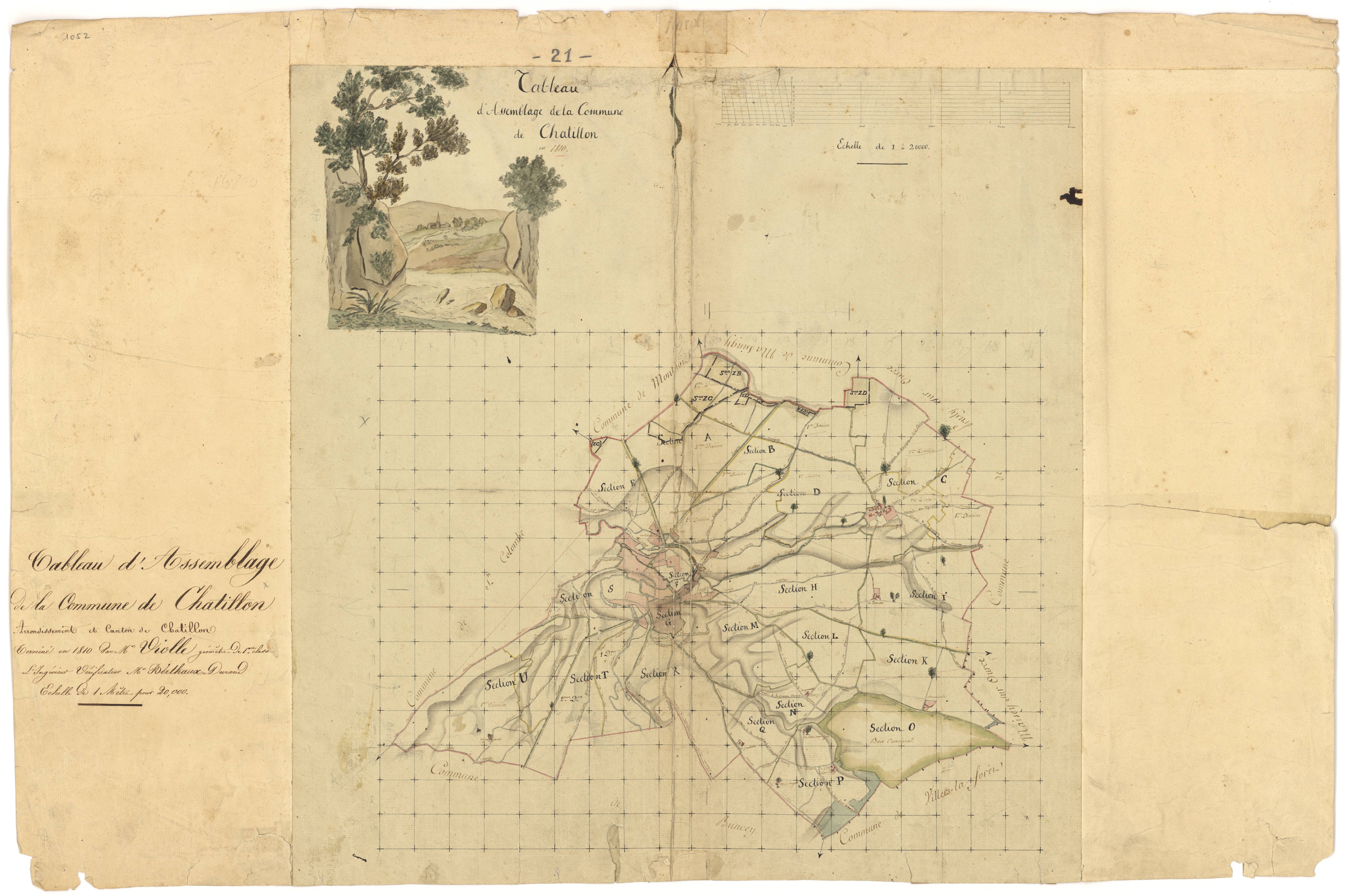 Châtillon-sur-Seine - Tableau d'assemblage - 3 P PLAN 161/1