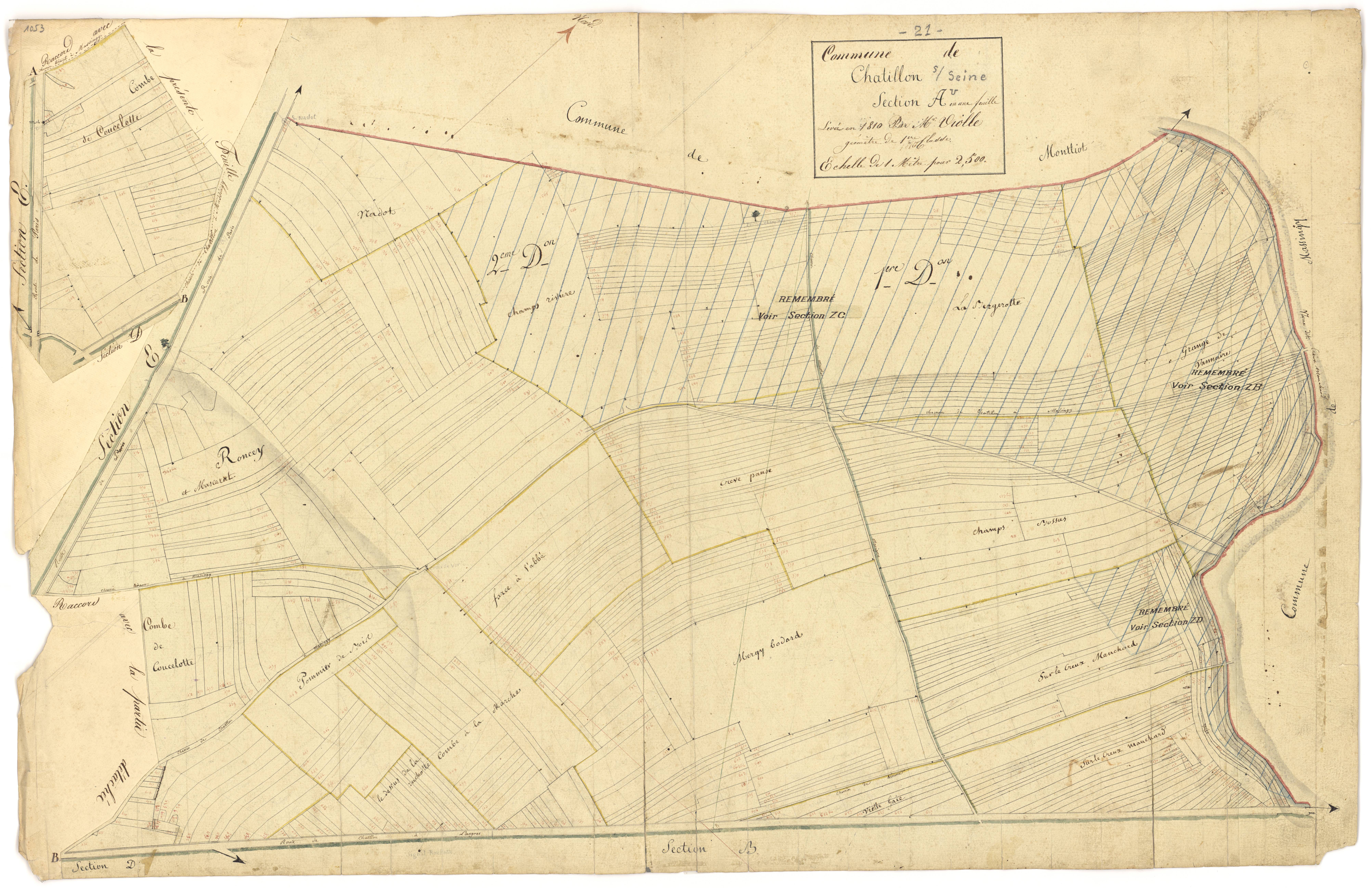 Châtillon-sur-Seine - Section A - 3 P PLAN 161/2