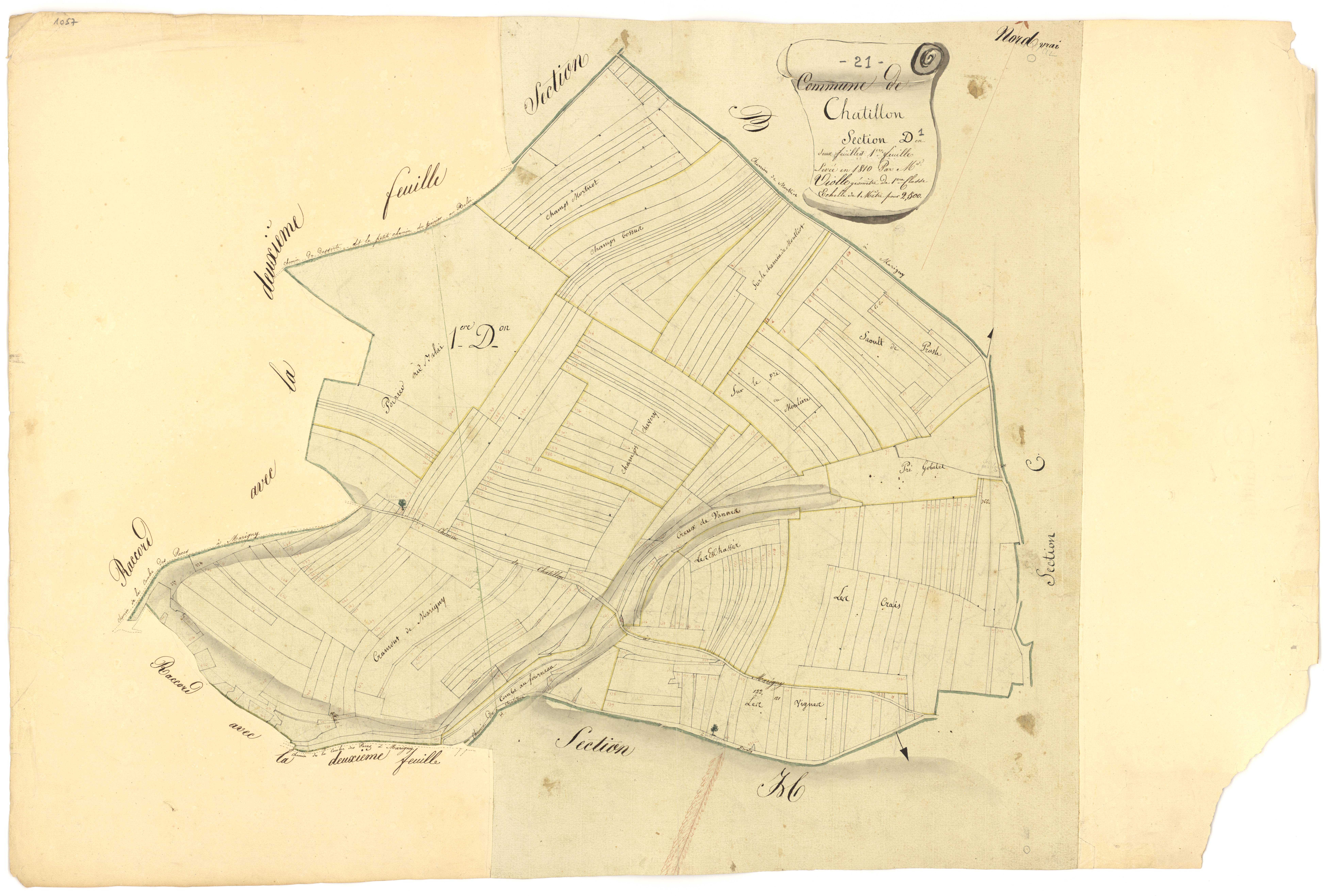 Châtillon-sur-Seine - Section D1 - 3 P PLAN 161/6