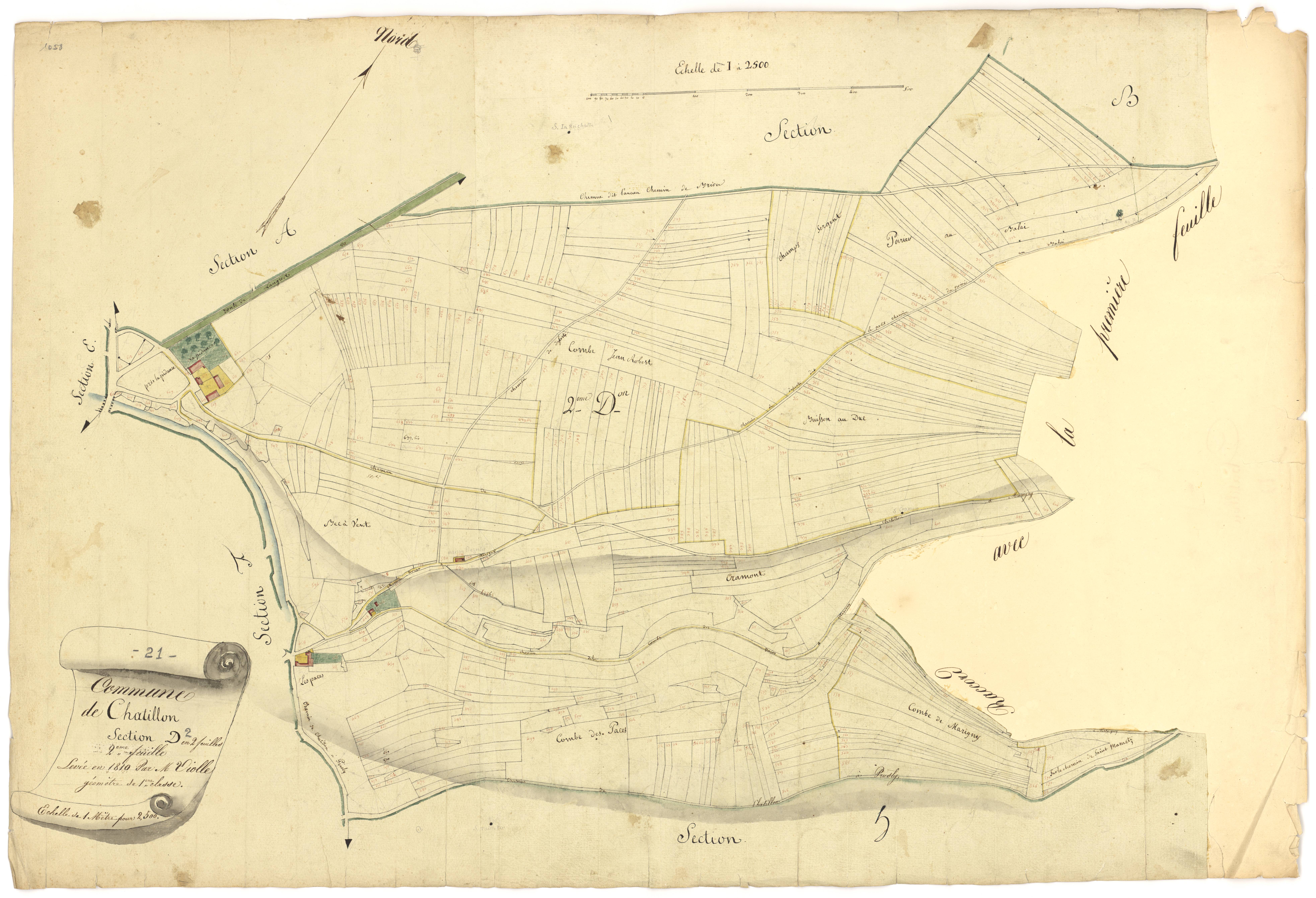 Châtillon-sur-Seine - Section D2 - 3 P PLAN 161/7