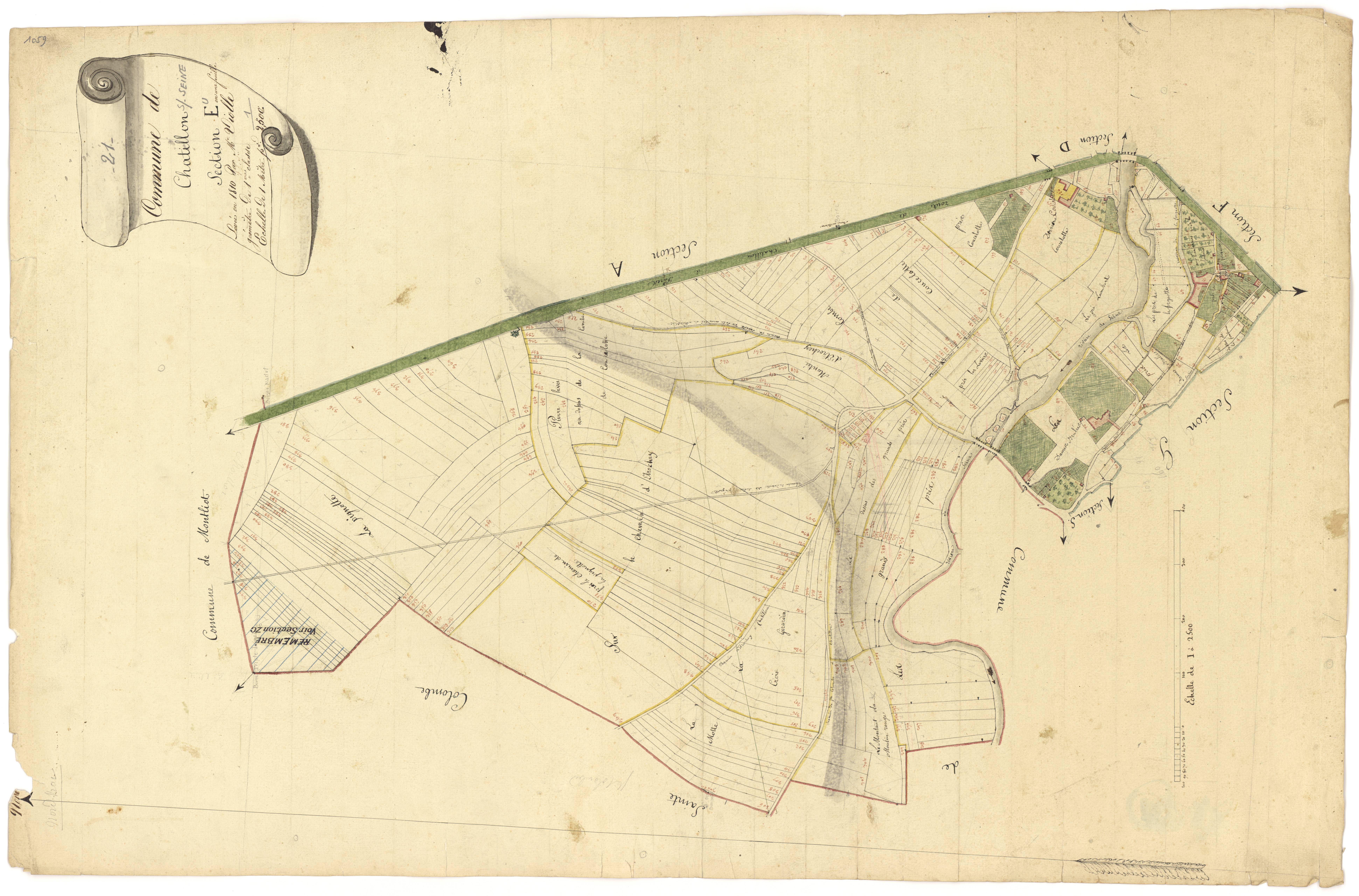 Châtillon-sur-Seine - Section E - 3 P PLAN 161/8