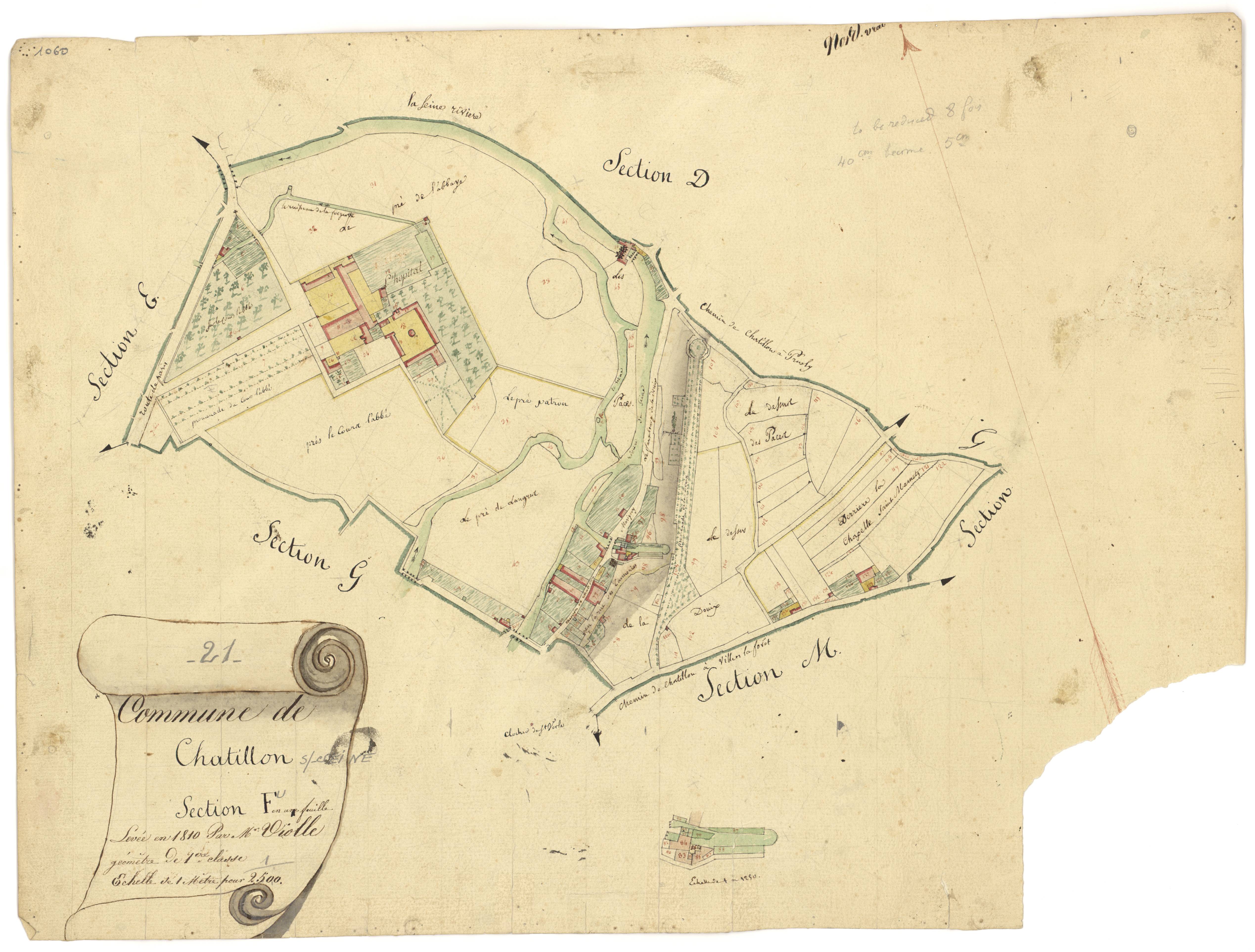 Châtillon-sur-Seine - Section F - 3 P PLAN 161/9