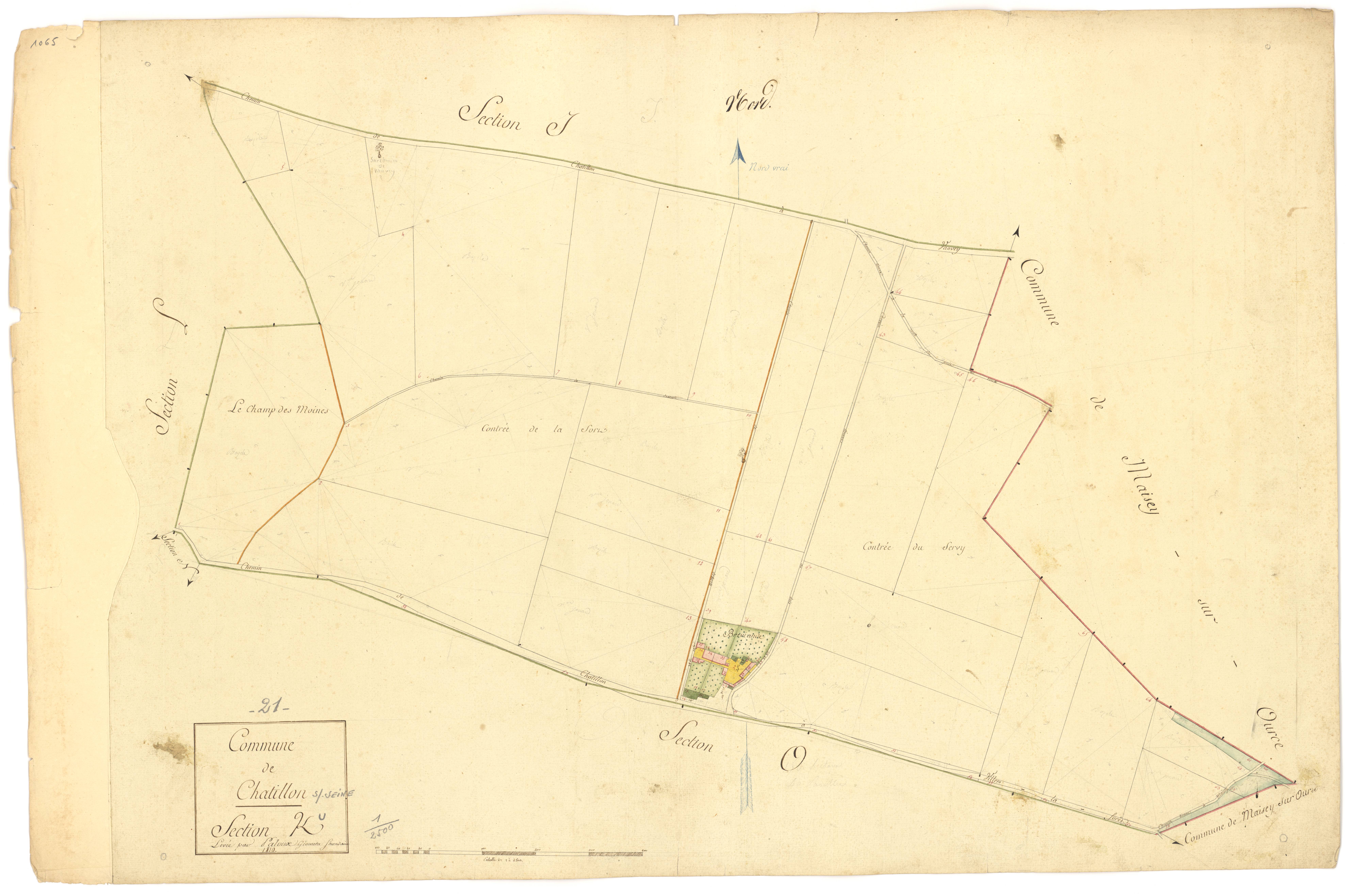 Châtillon-sur-Seine - Section K - 3 P PLAN 161/14