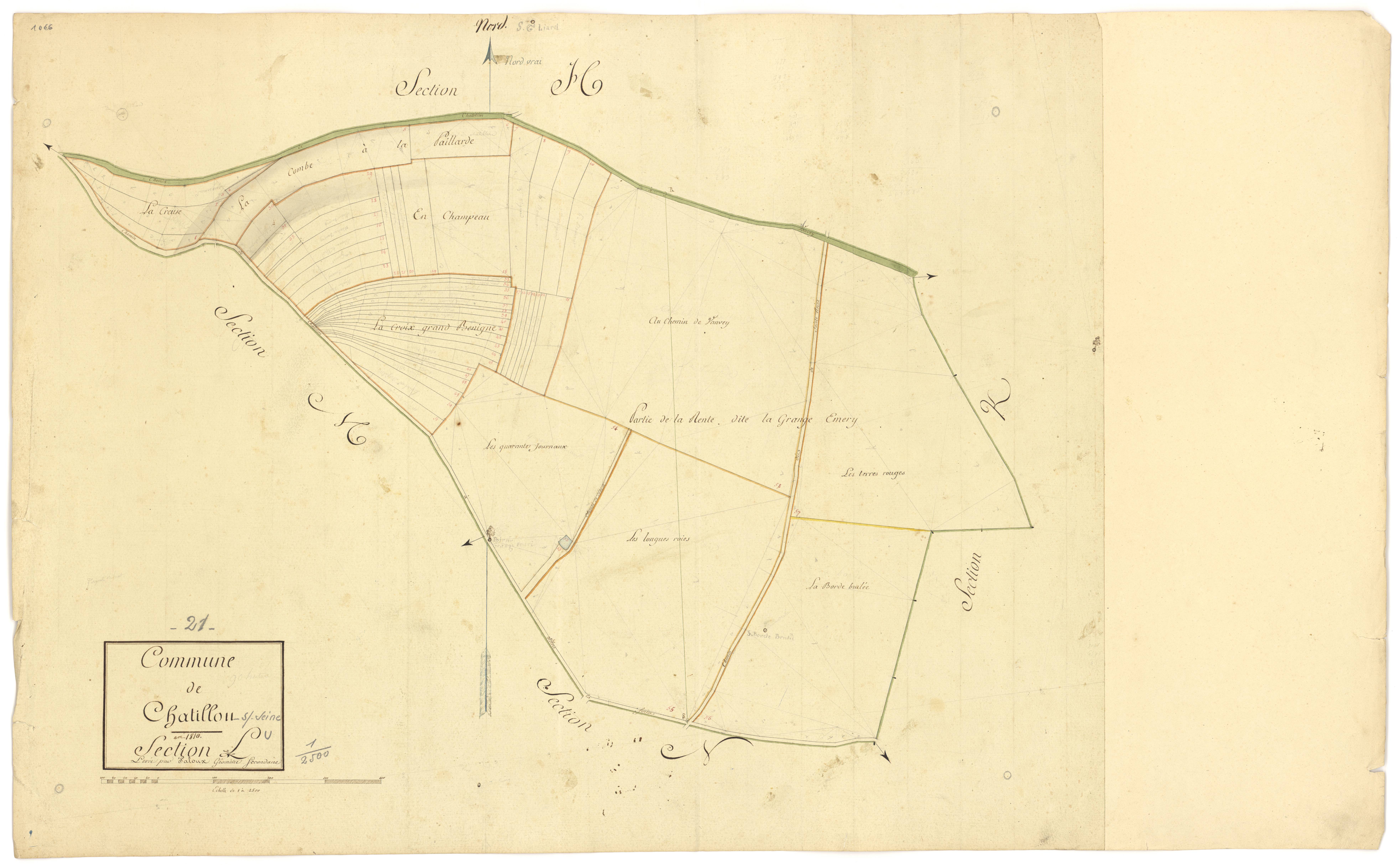 Châtillon-sur-Seine - Section L - 3 P PLAN 161/15