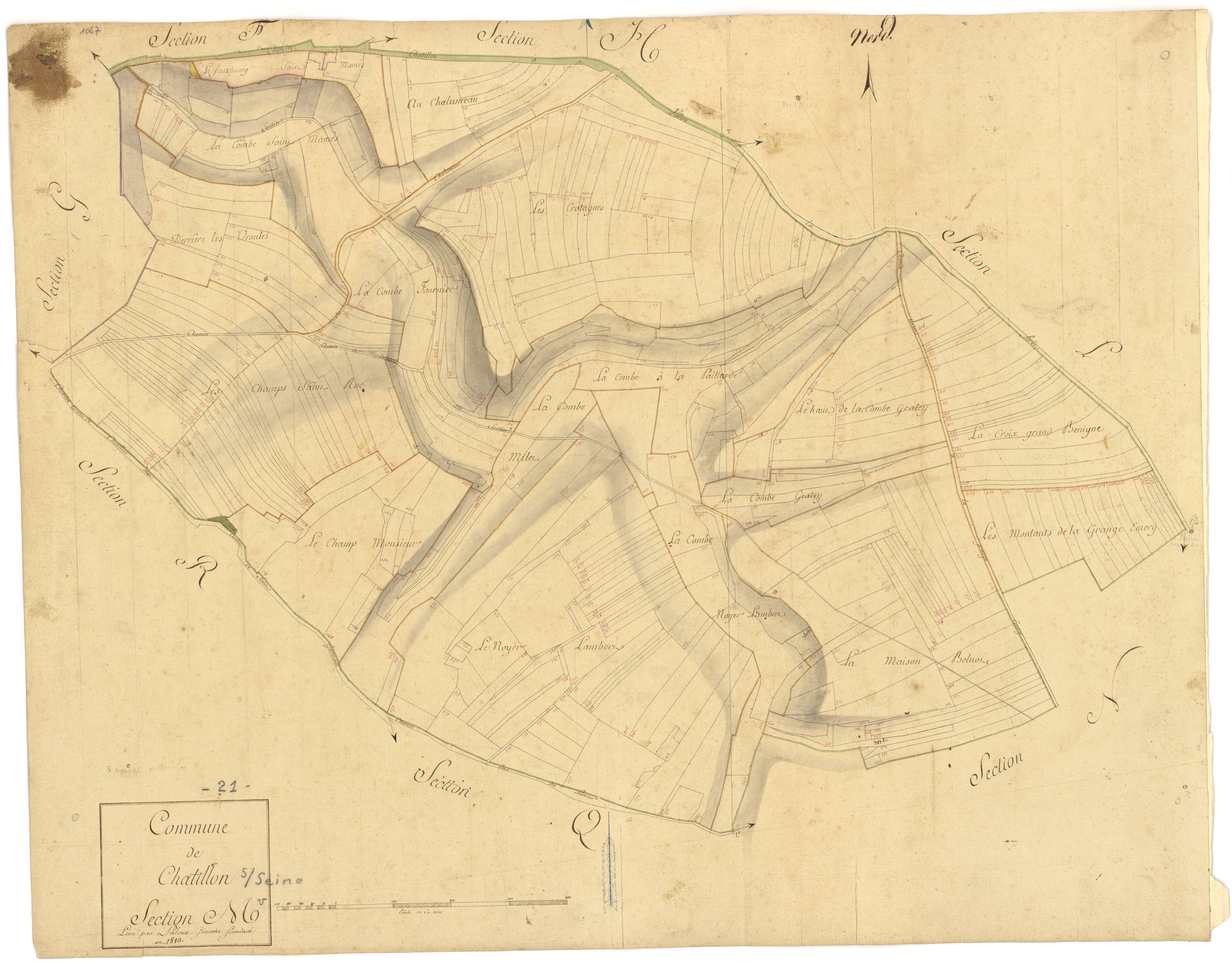 Châtillon-sur-Seine - Section M - 3 P PLAN 161/16
