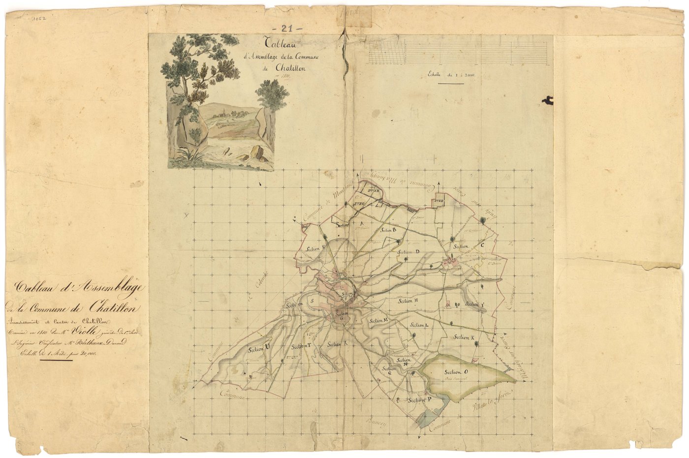 Châtillon-sur-Seine - Tableau d'assemblage - 3 P PLAN 161/1
