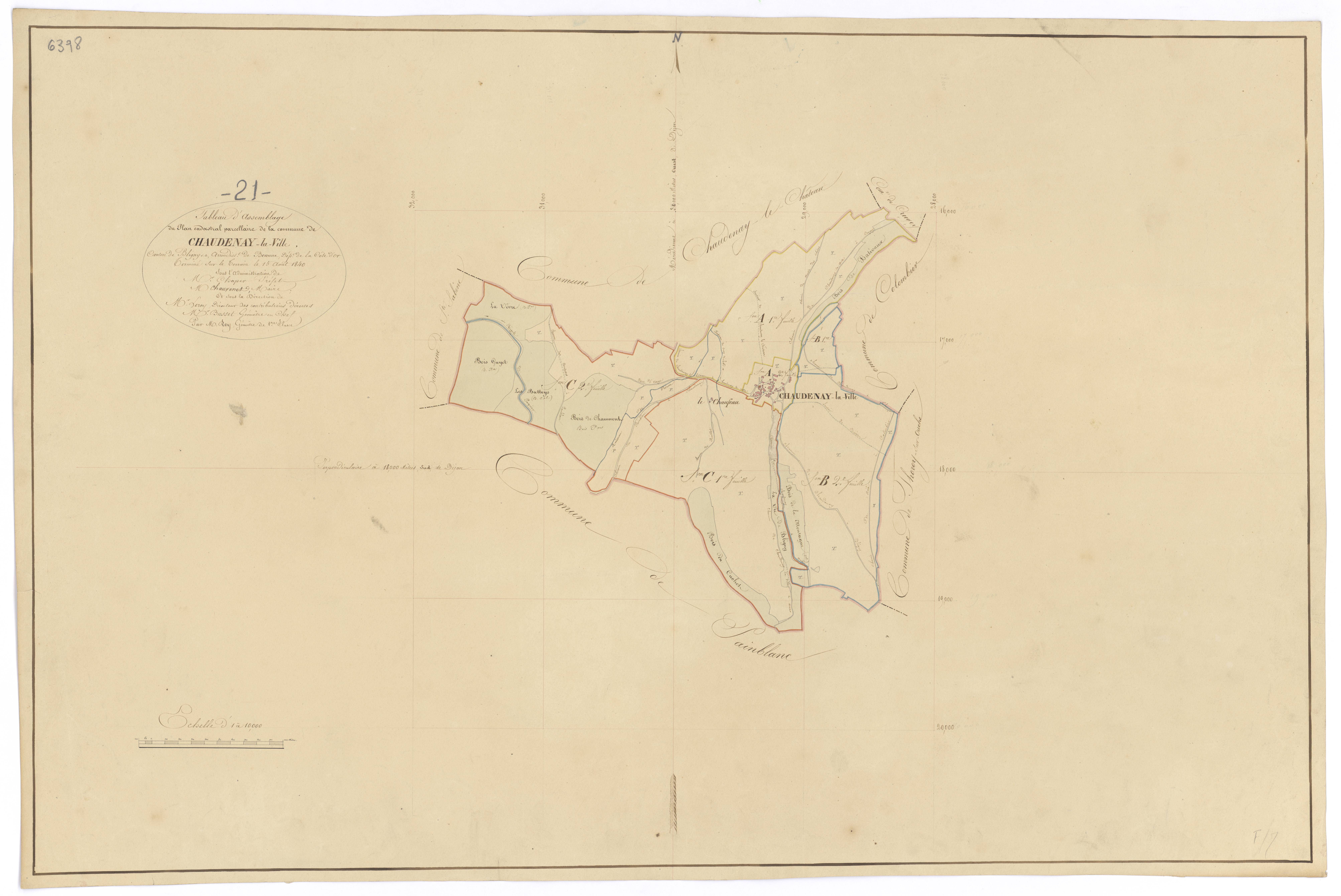 Chaudenay-la-Ville - Tableau d'assemblage - 3 P PLAN 162/1