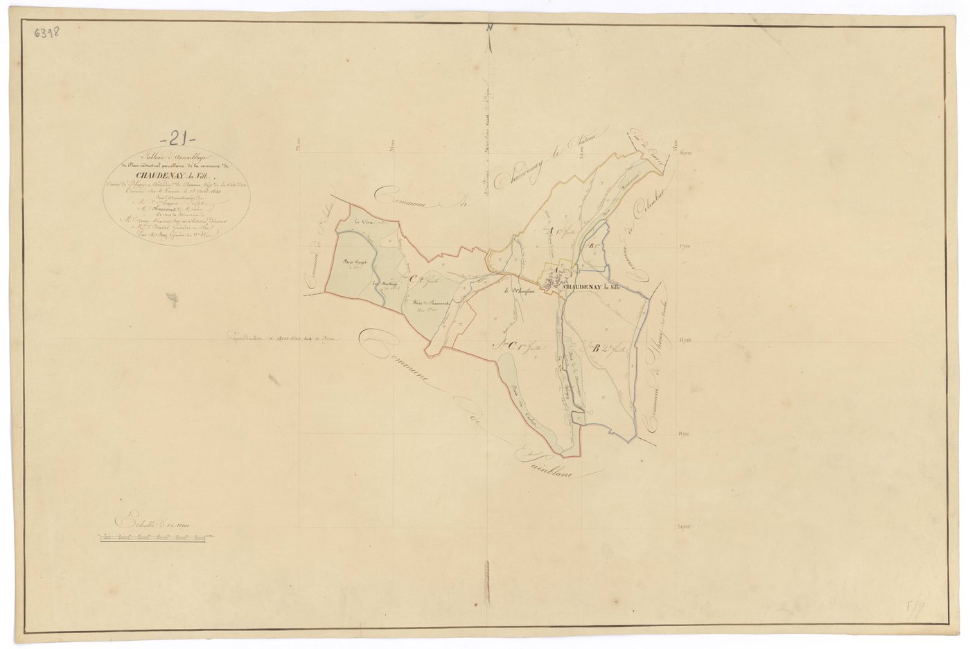 Chaudenay-la-Ville - Tableau d'assemblage - 3 P PLAN 162/1