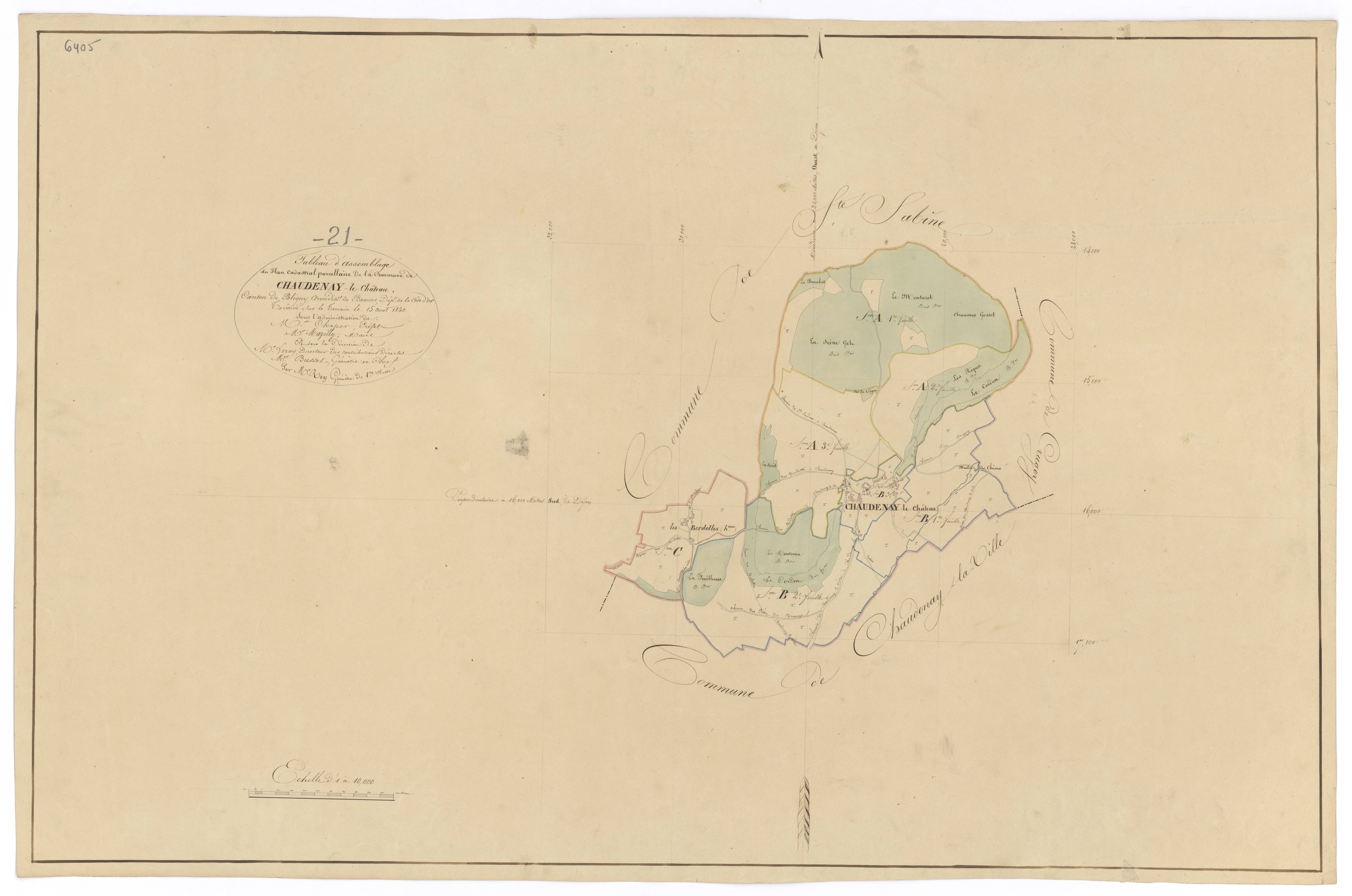 Chaudenay-le-Château - Tableau d'assemblage - 3 P PLAN 163/1