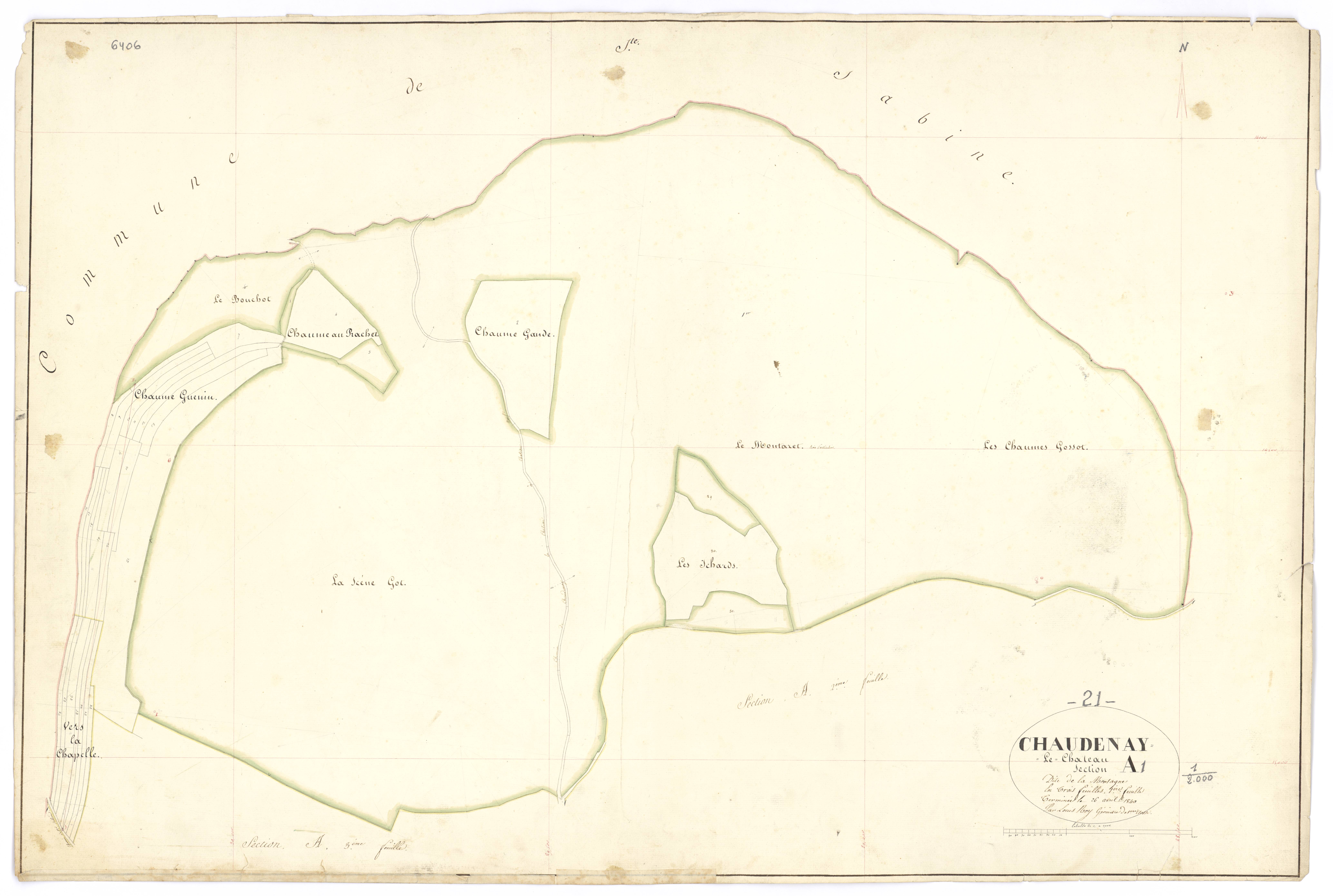 Chaudenay-le-Château - Section A1 - 3 P PLAN 163/2