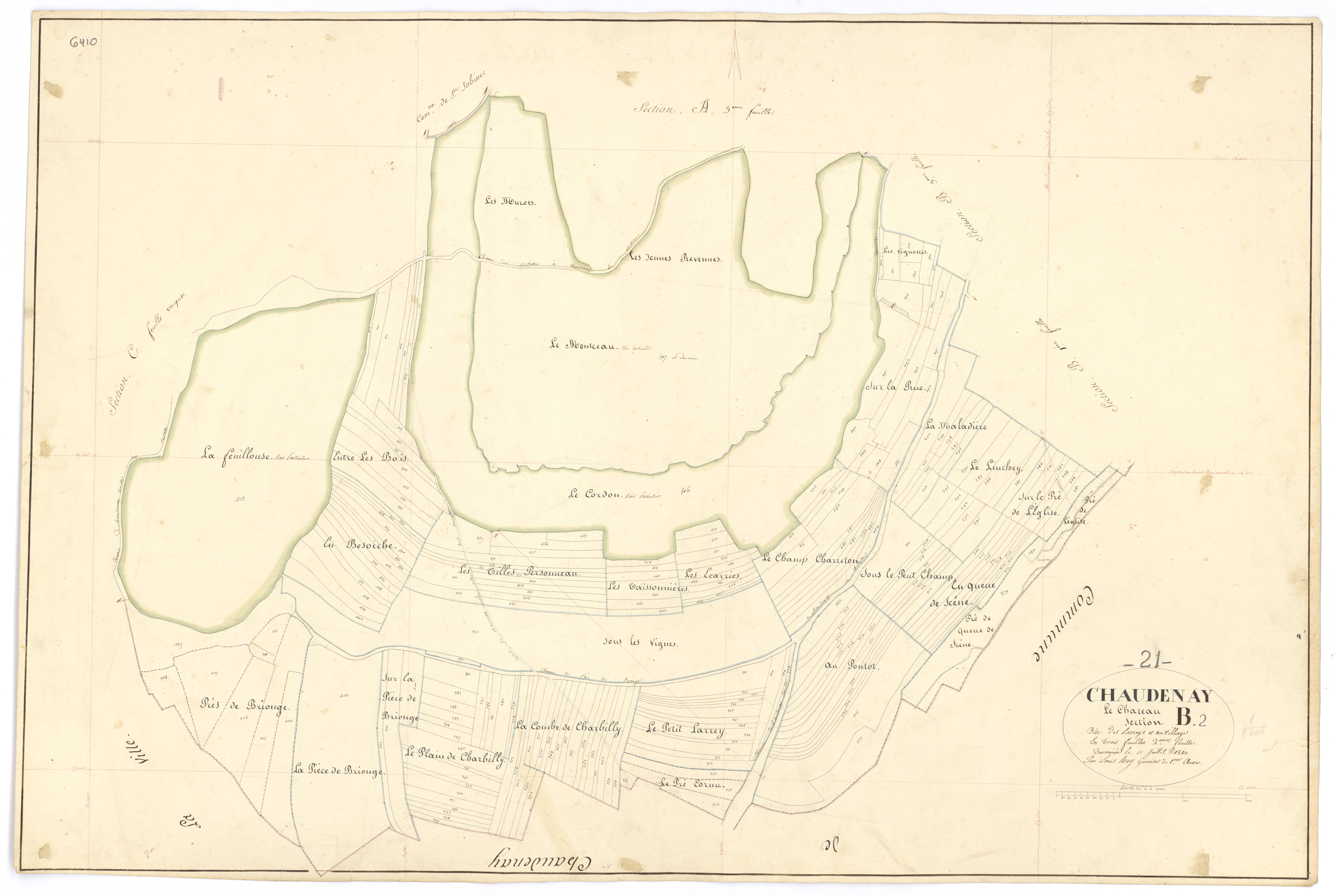 Chaudenay-le-Château - Section B2 - 3 P PLAN 163/6