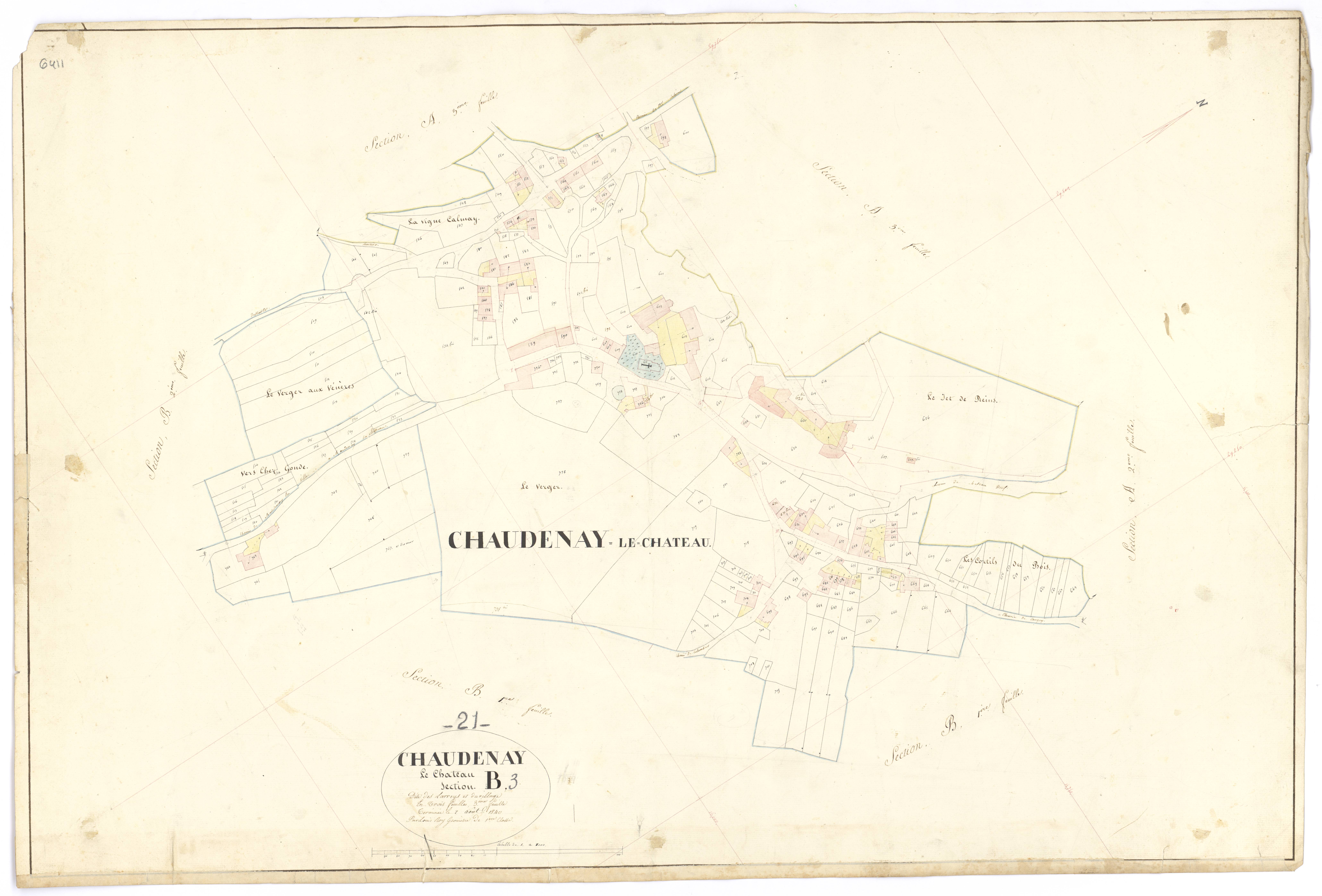Chaudenay-le-Château - Section B3 - 3 P PLAN 163/7