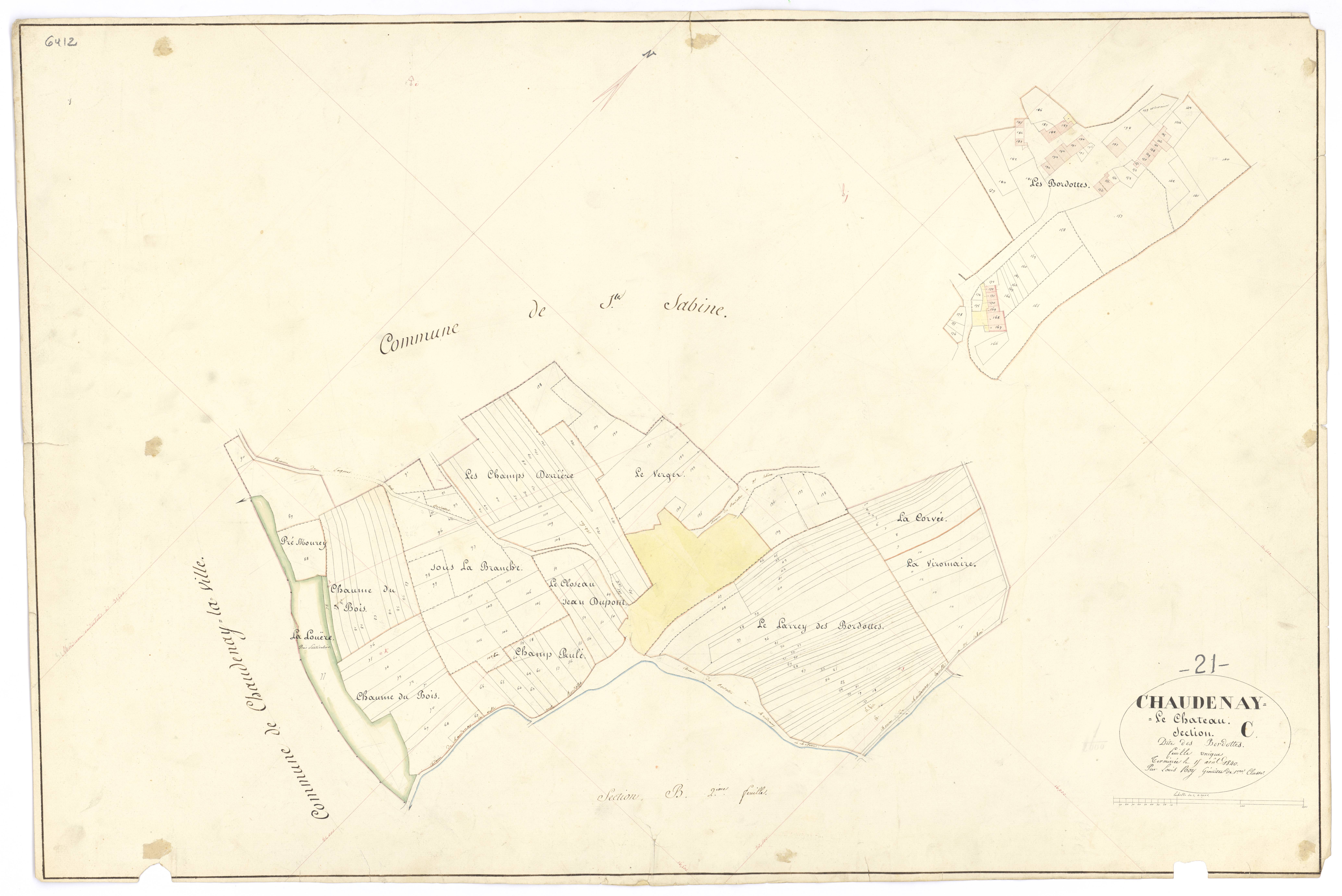 Chaudenay-le-Château - Section C - 3 P PLAN 163/8