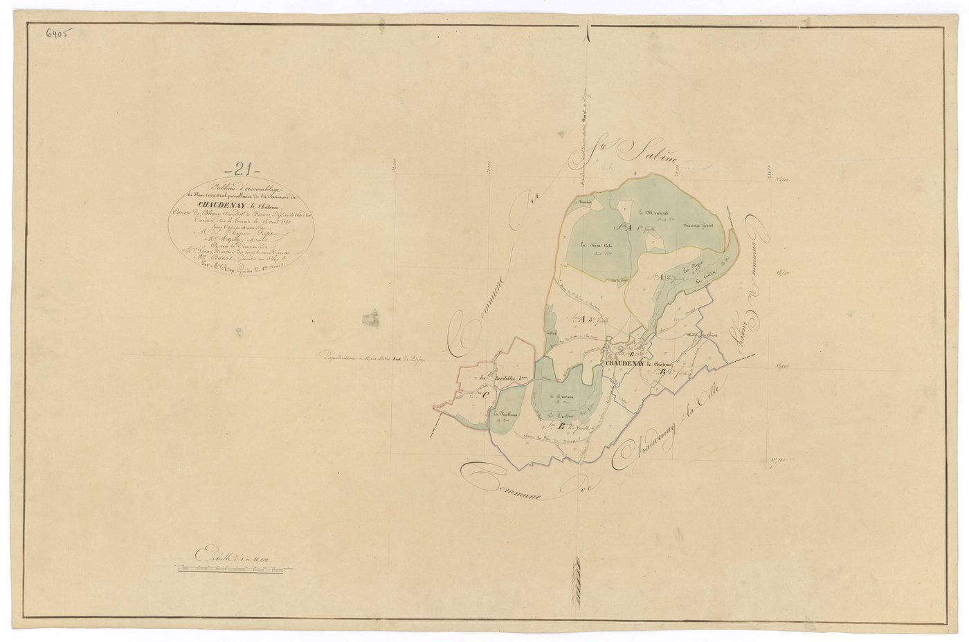 Chaudenay-le-Château - Tableau d'assemblage - 3 P PLAN 163/1
