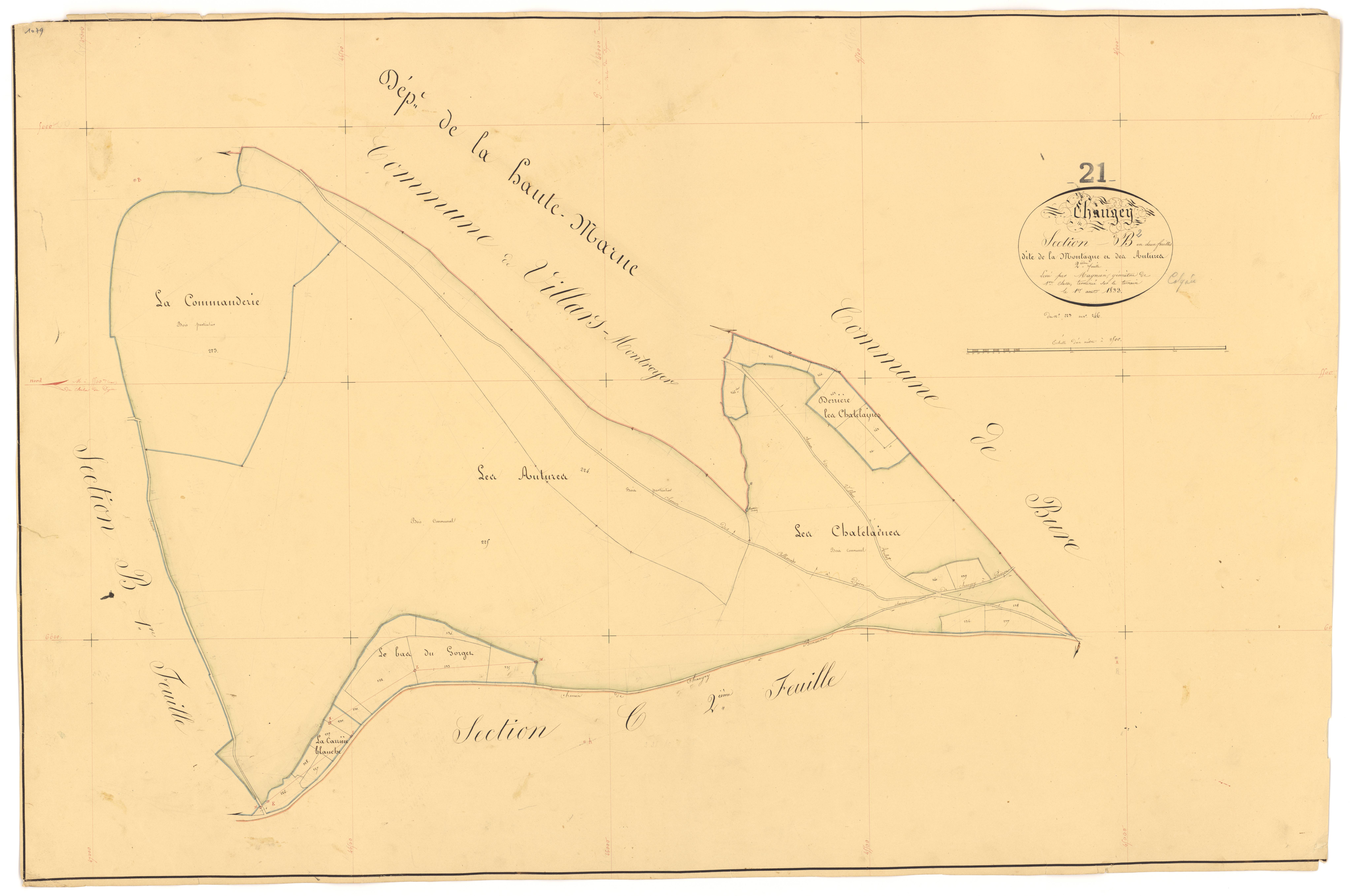 Chaugey - Section B2 - 3 P PLAN 164/4