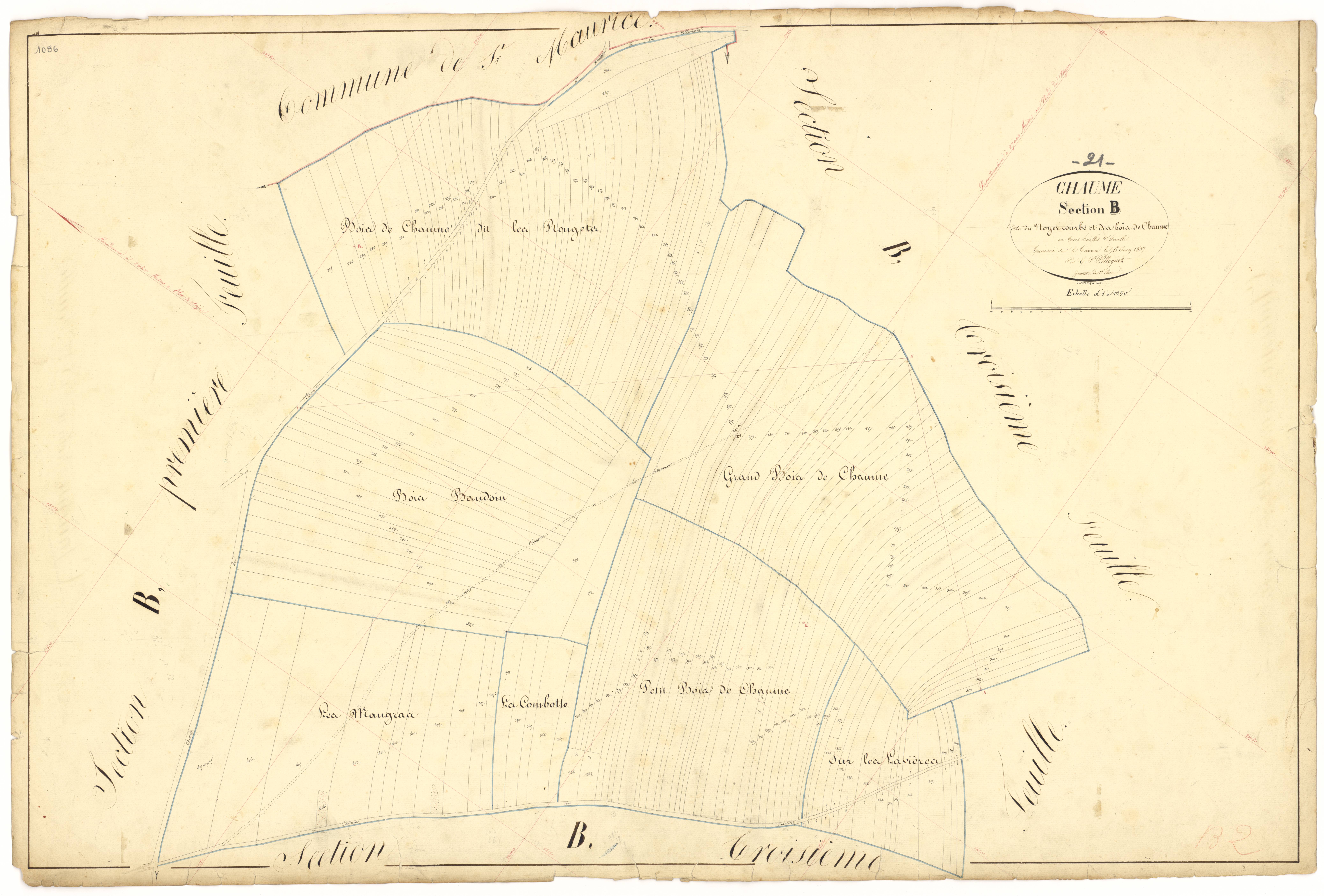 Chaume-et-Courchamp - Section B2 - 3 P PLAN 167/5