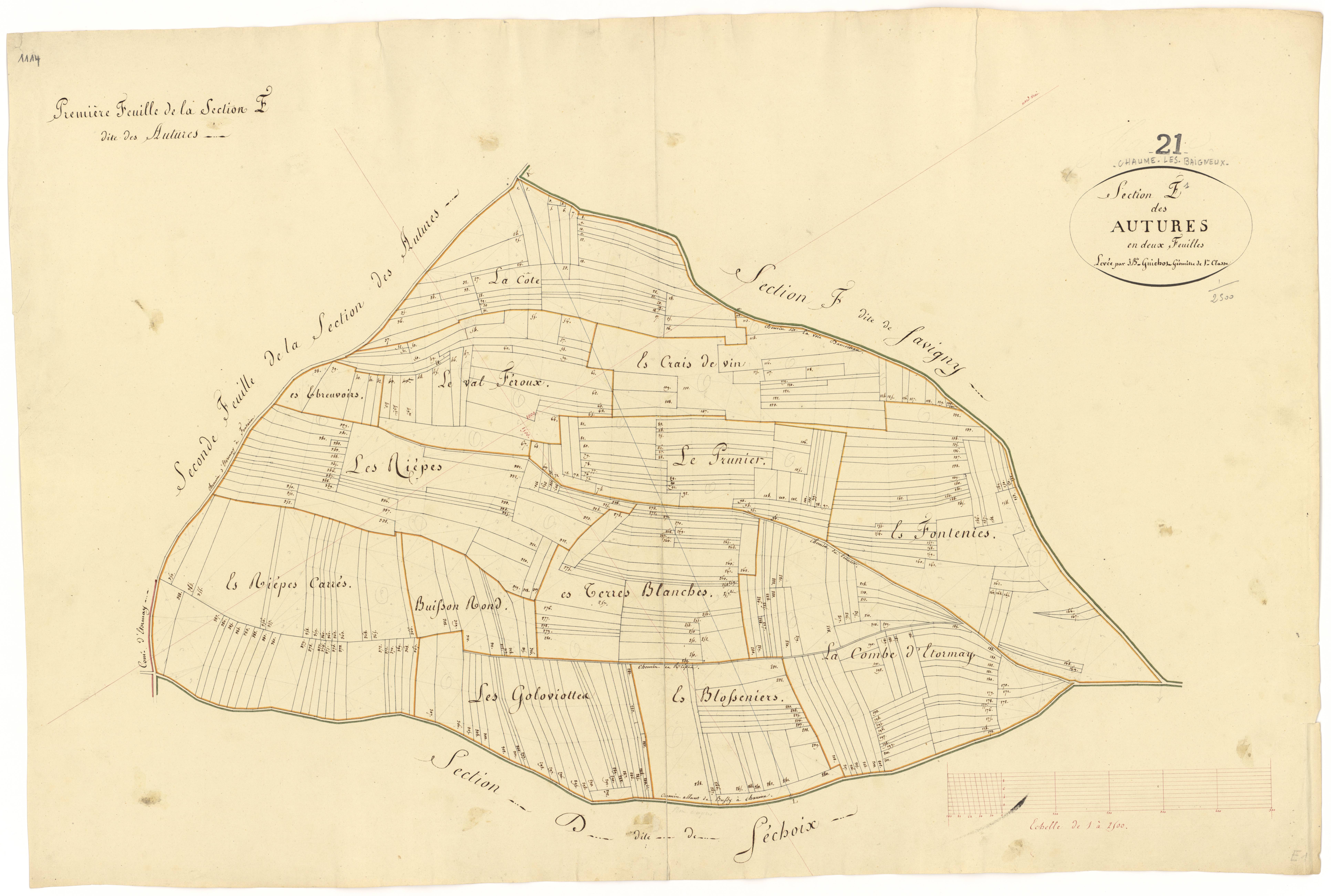 Chaume-lès-Baigneux - Section E1 - 3 P PLAN 166/6