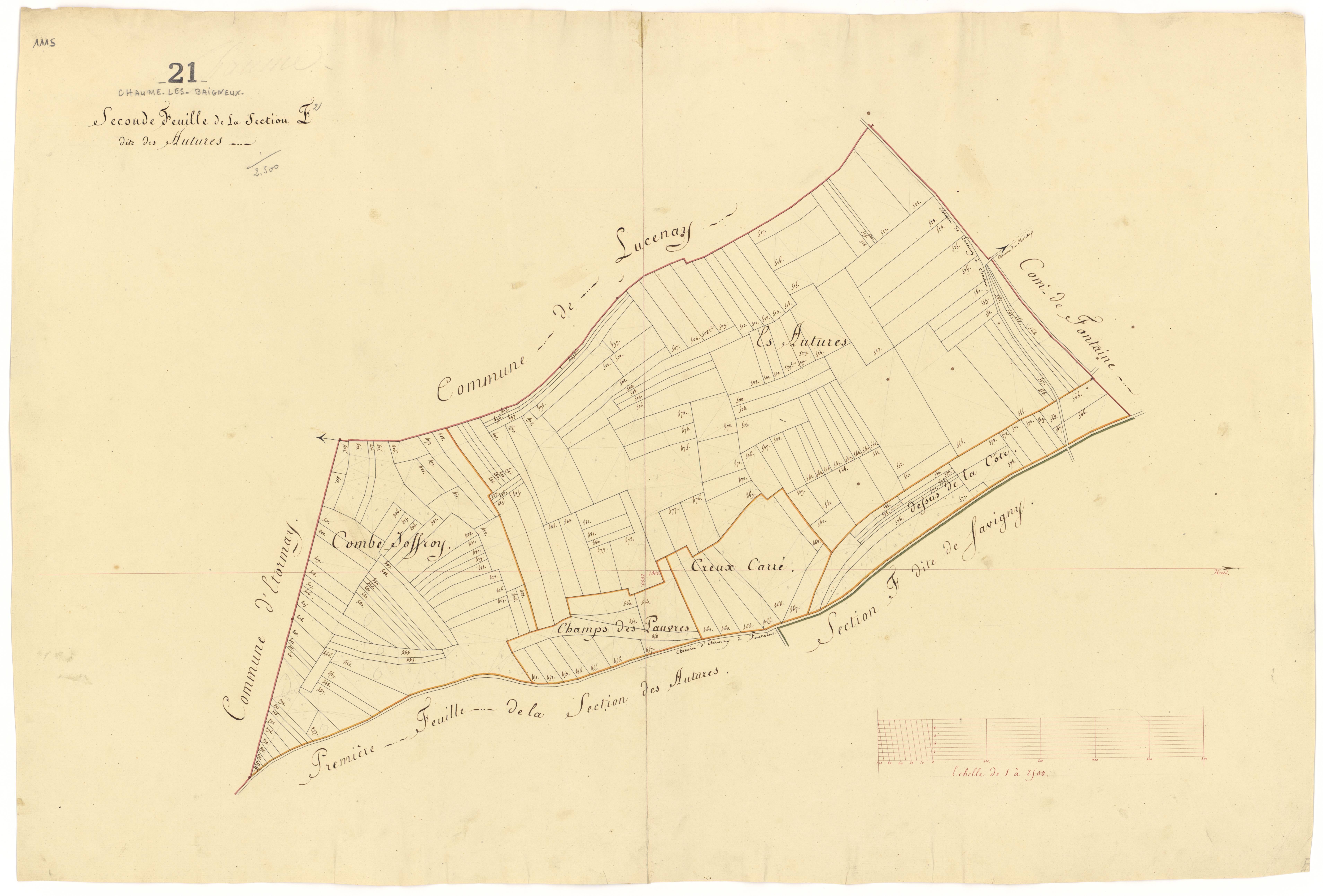 Chaume-lès-Baigneux - Section E2 - 3 P PLAN 166/7