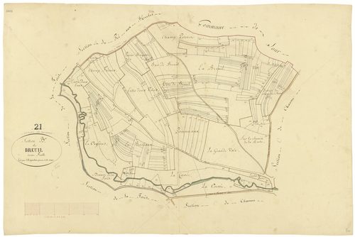 Chaume-lès-Baigneux - Section B - 3 P PLAN 166/3