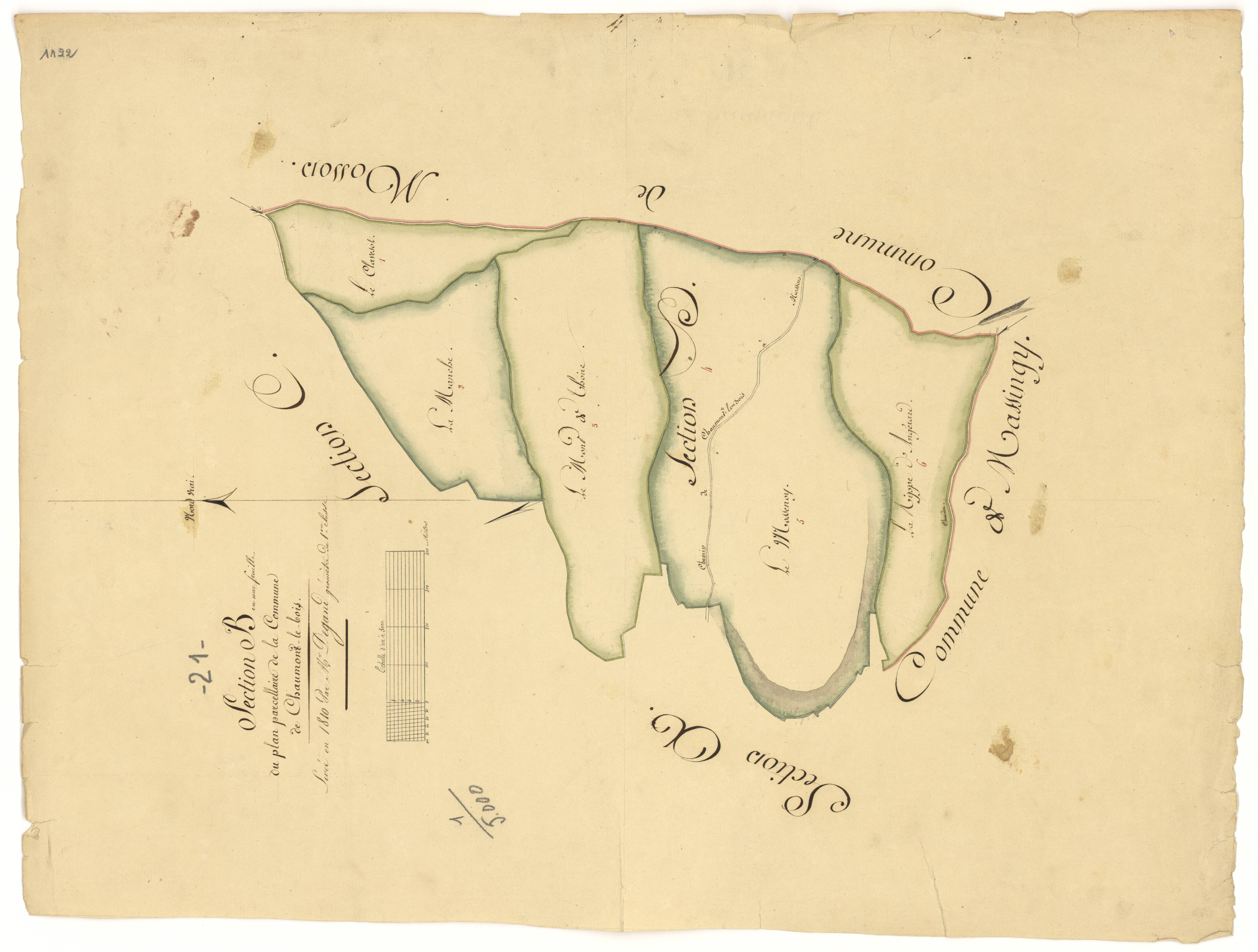 Chaumont-le-Bois - Section B - 3 P PLAN 168/4