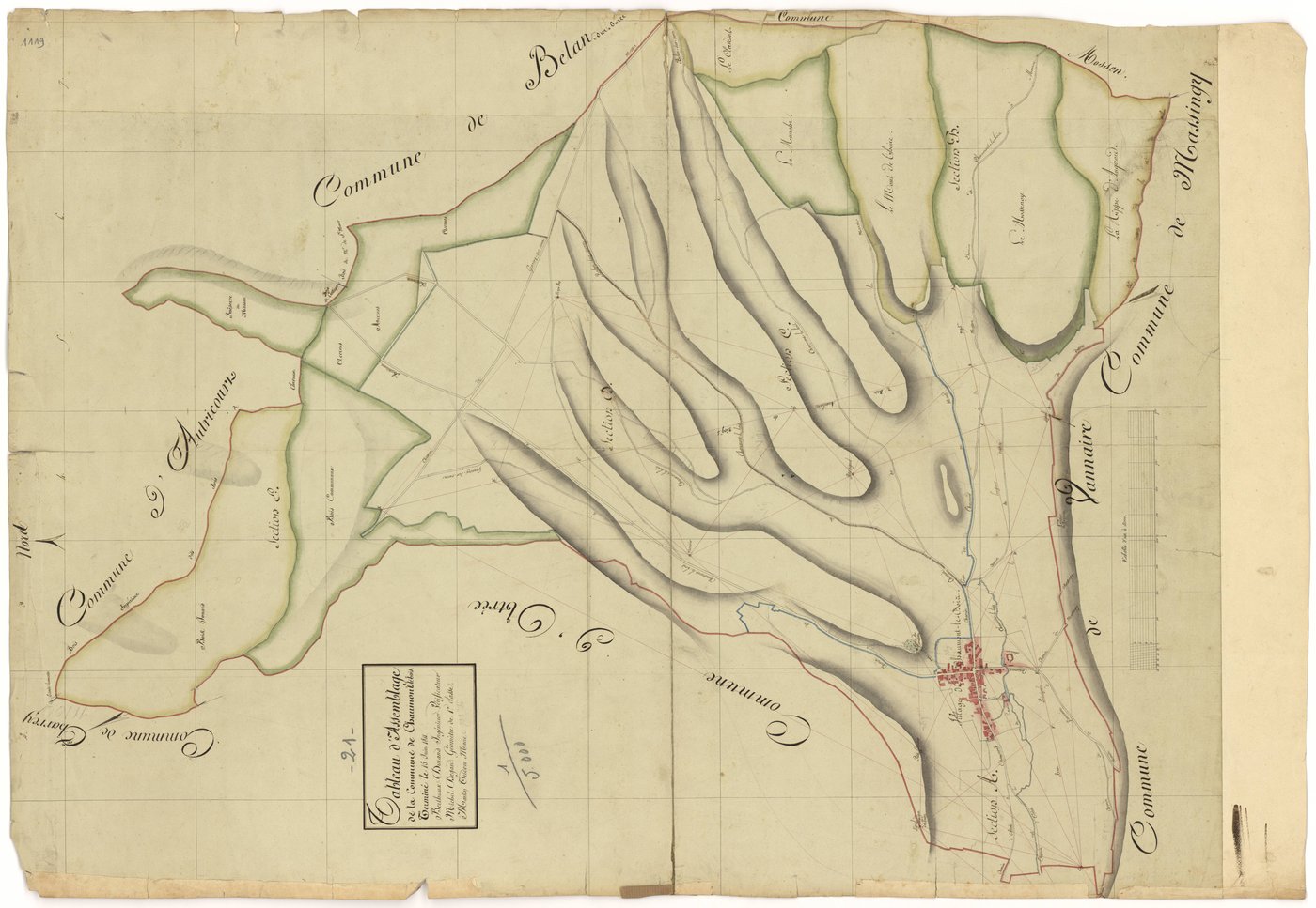 Chaumont-le-Bois - Tableau d'assemblage - 3 P PLAN 168/1