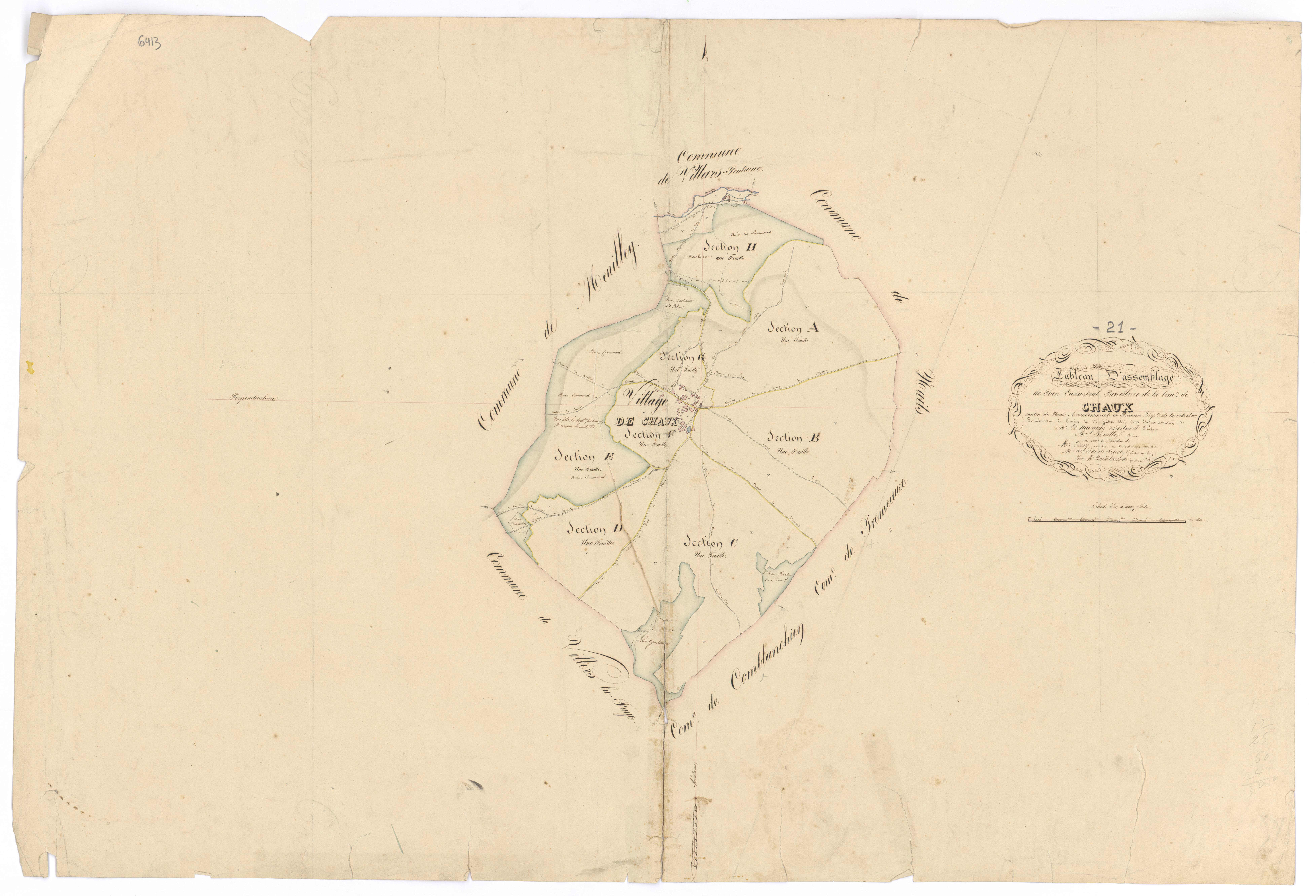Chaux - Tableau d'assemblage - 3 P PLAN 169/1
