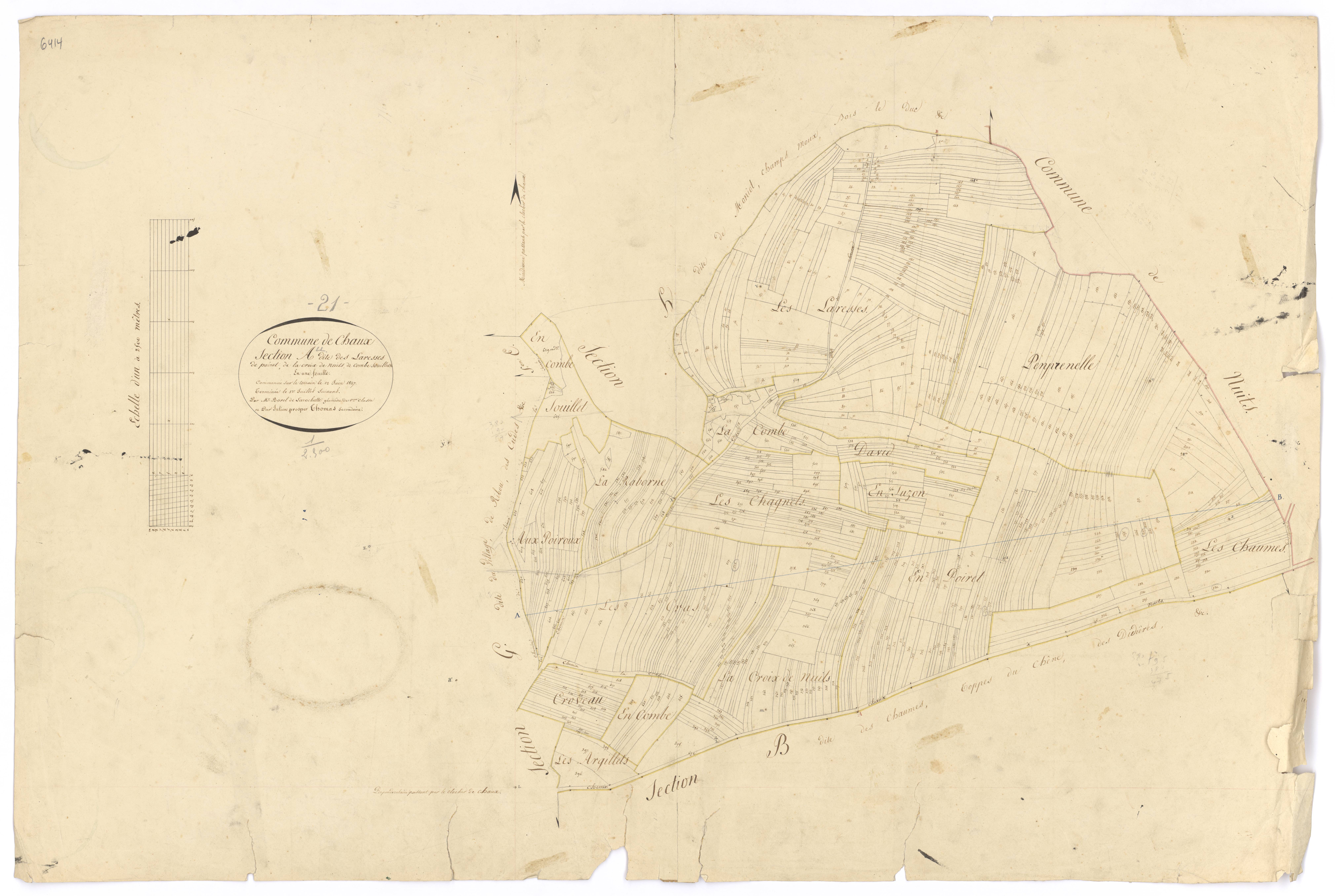 Chaux - Section A - 3 P PLAN 169/2