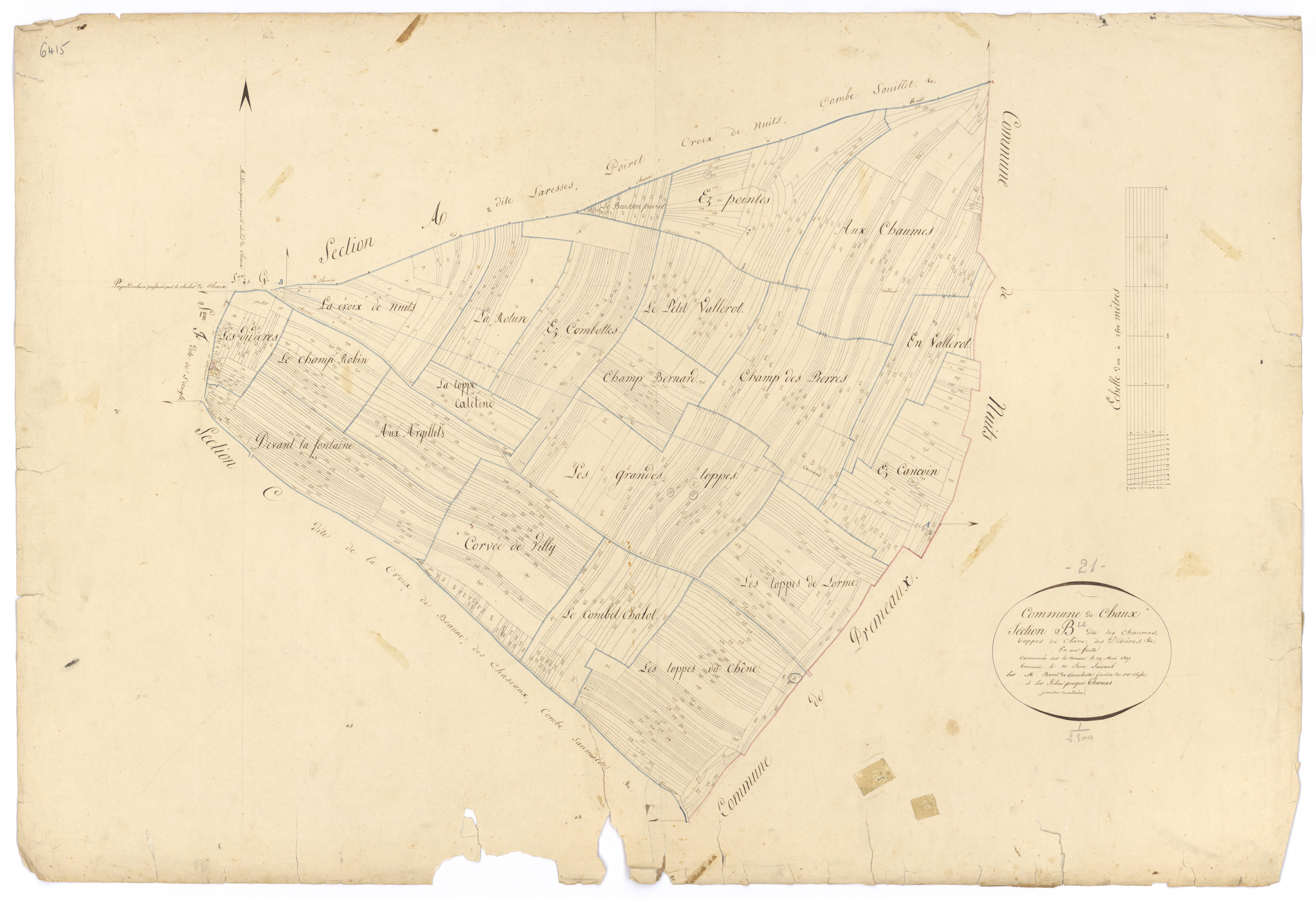 Chaux - Section B - 3 P PLAN 169/3