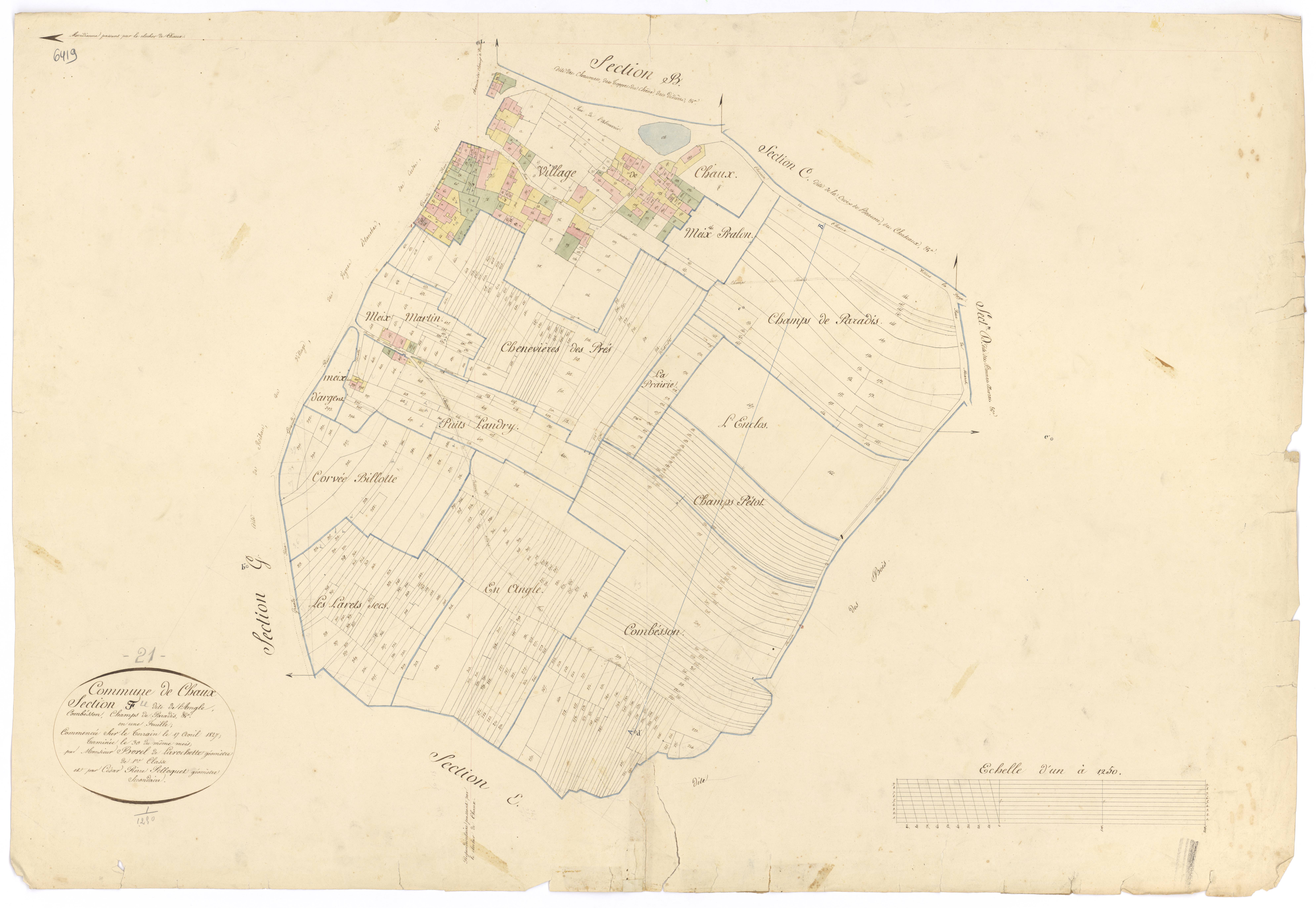 Chaux - Section F - 3 P PLAN 169/7