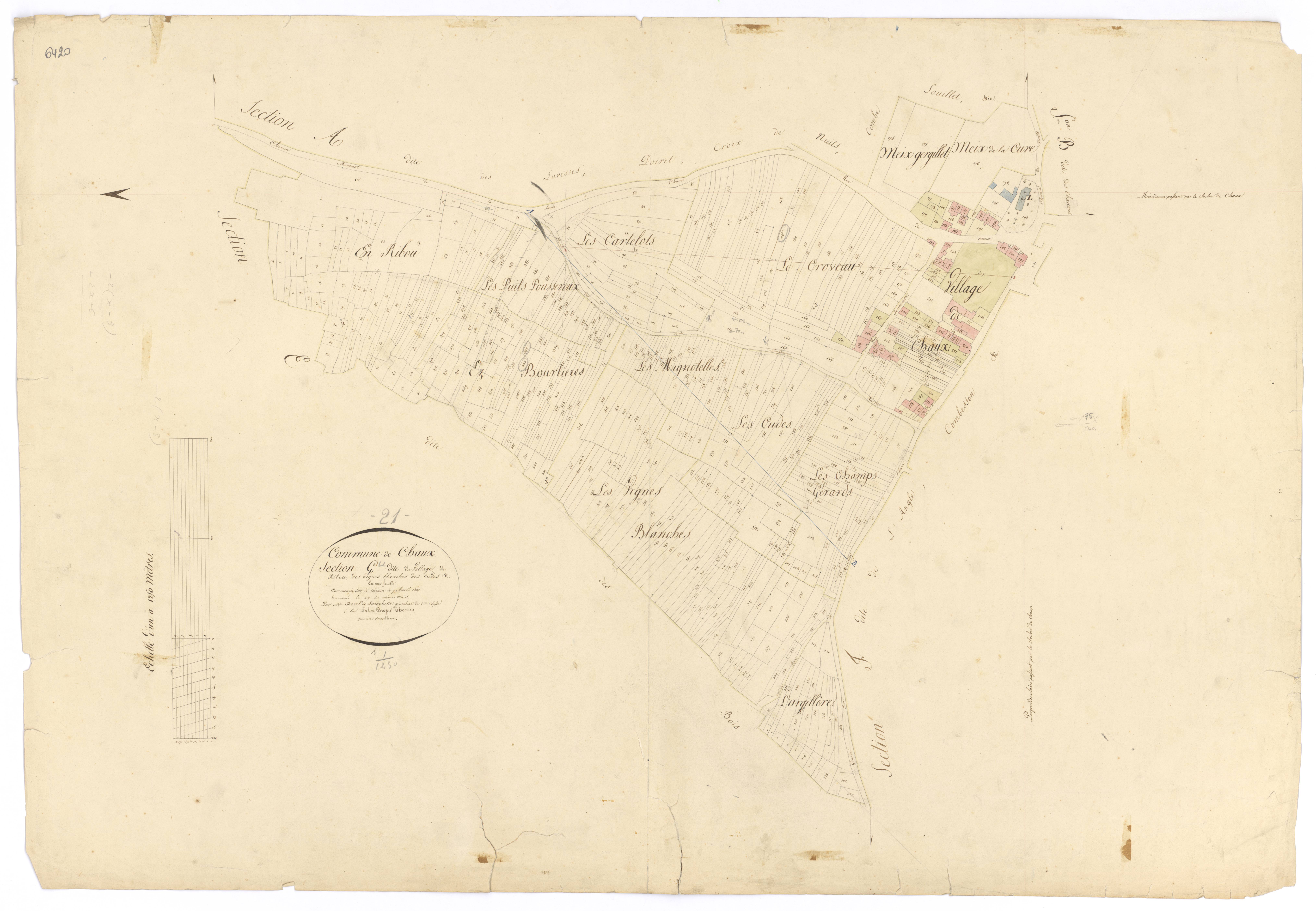 Chaux - Section G - 3 P PLAN 169/8