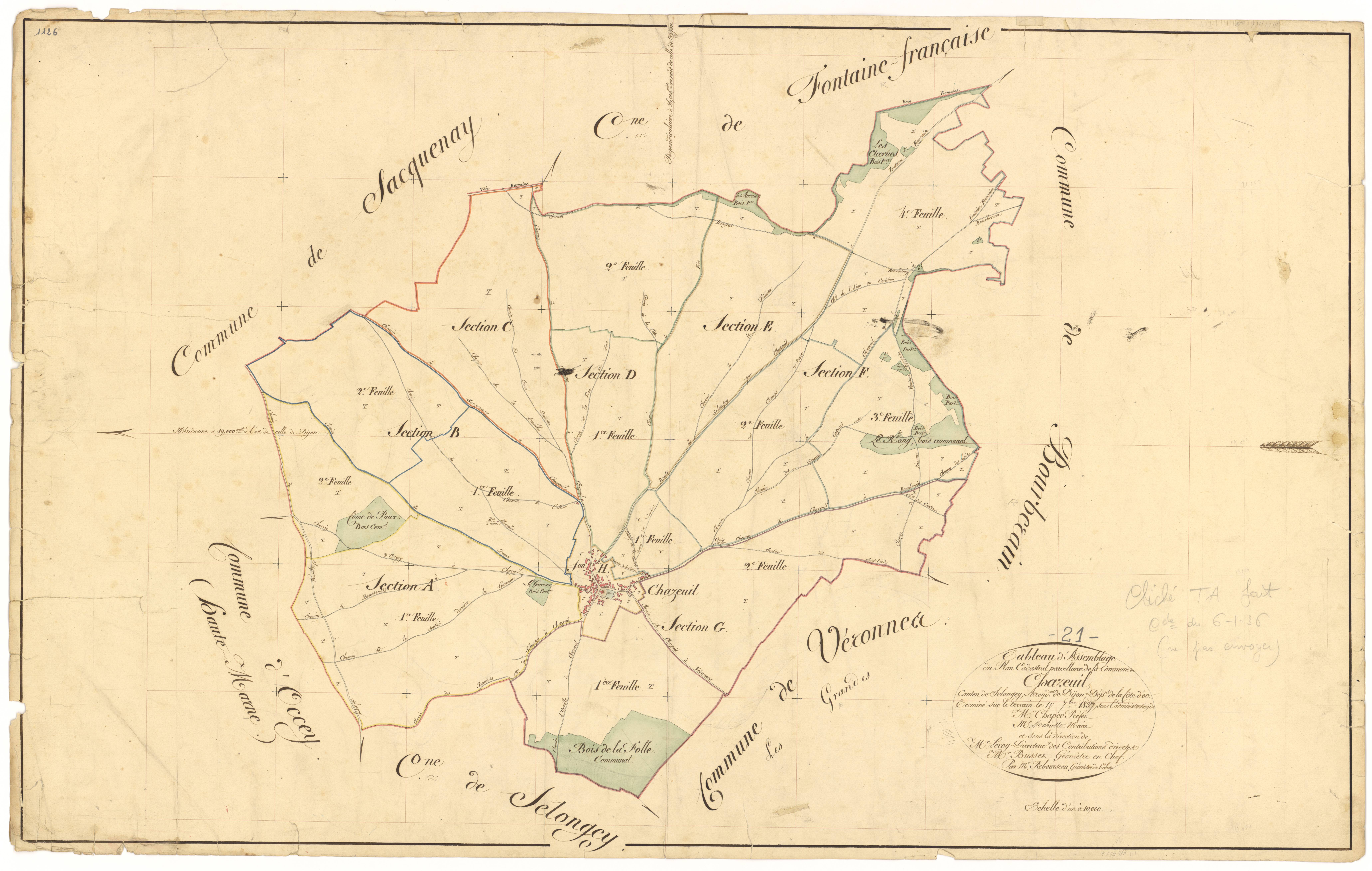 Chazeuil - Tableau d'assemblage - 3 P PLAN 170/1