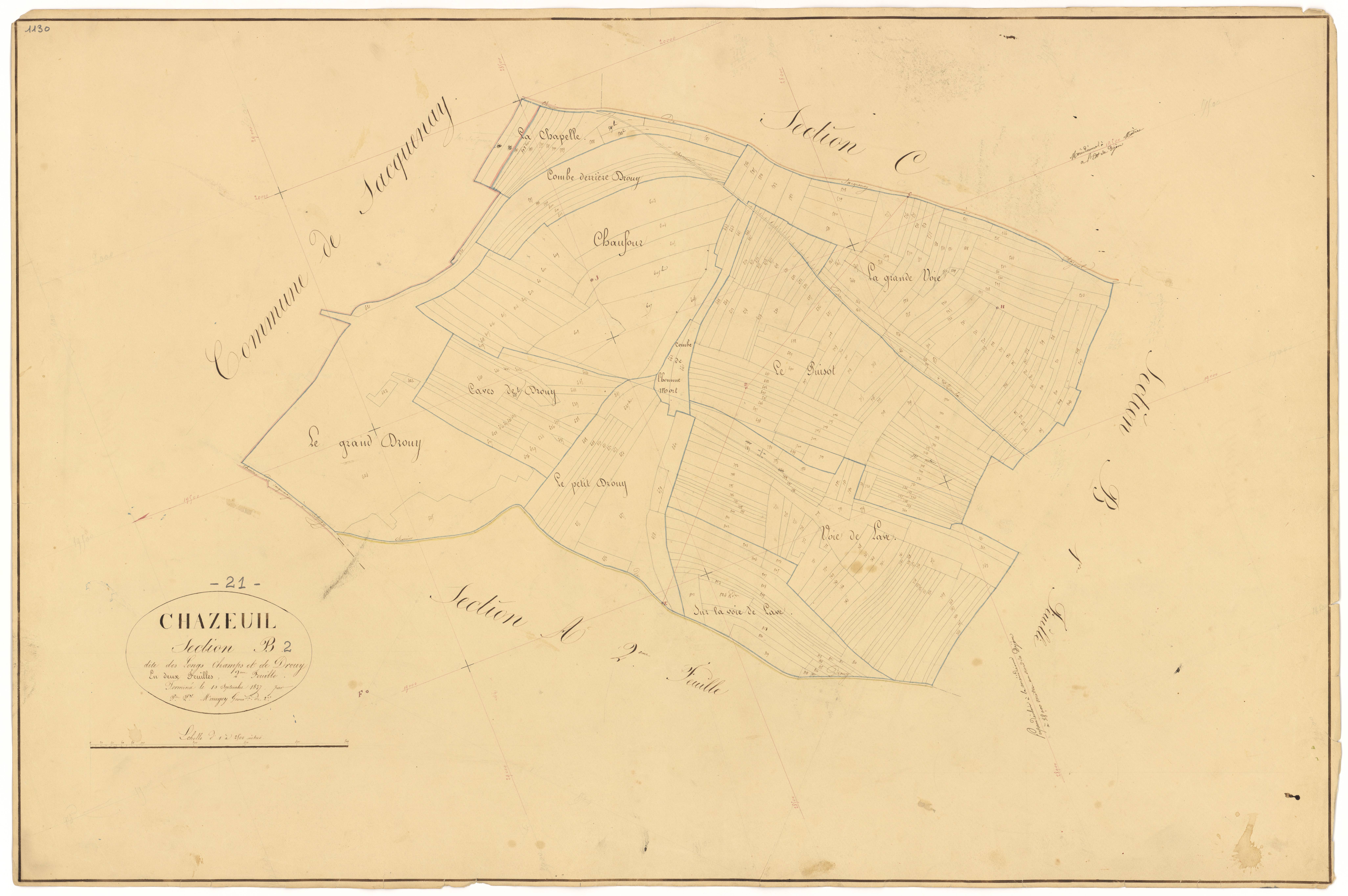 Chazeuil - Section B2 - 3 P PLAN 170/5
