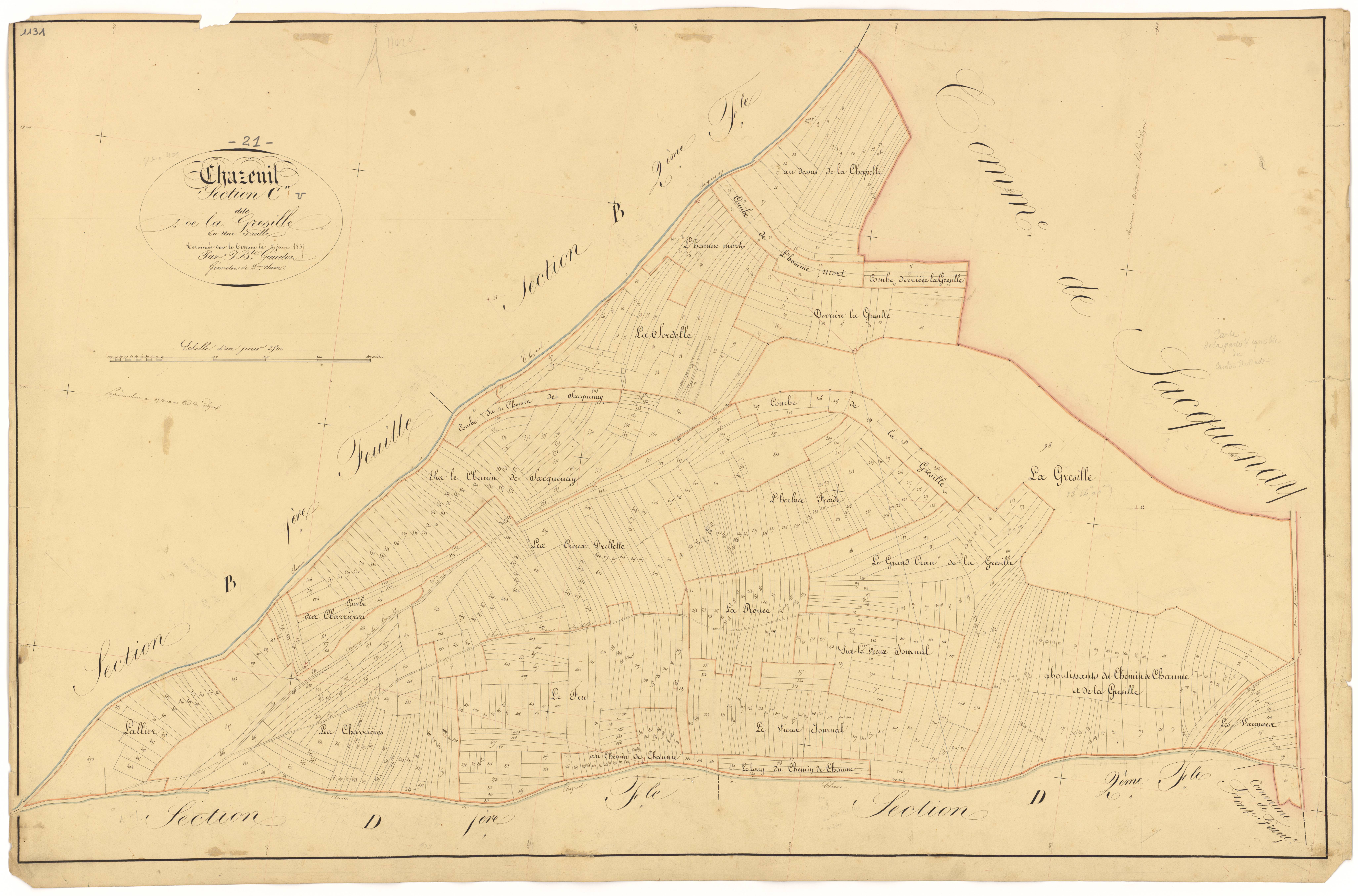 Chazeuil - Section C - 3 P PLAN 170/6