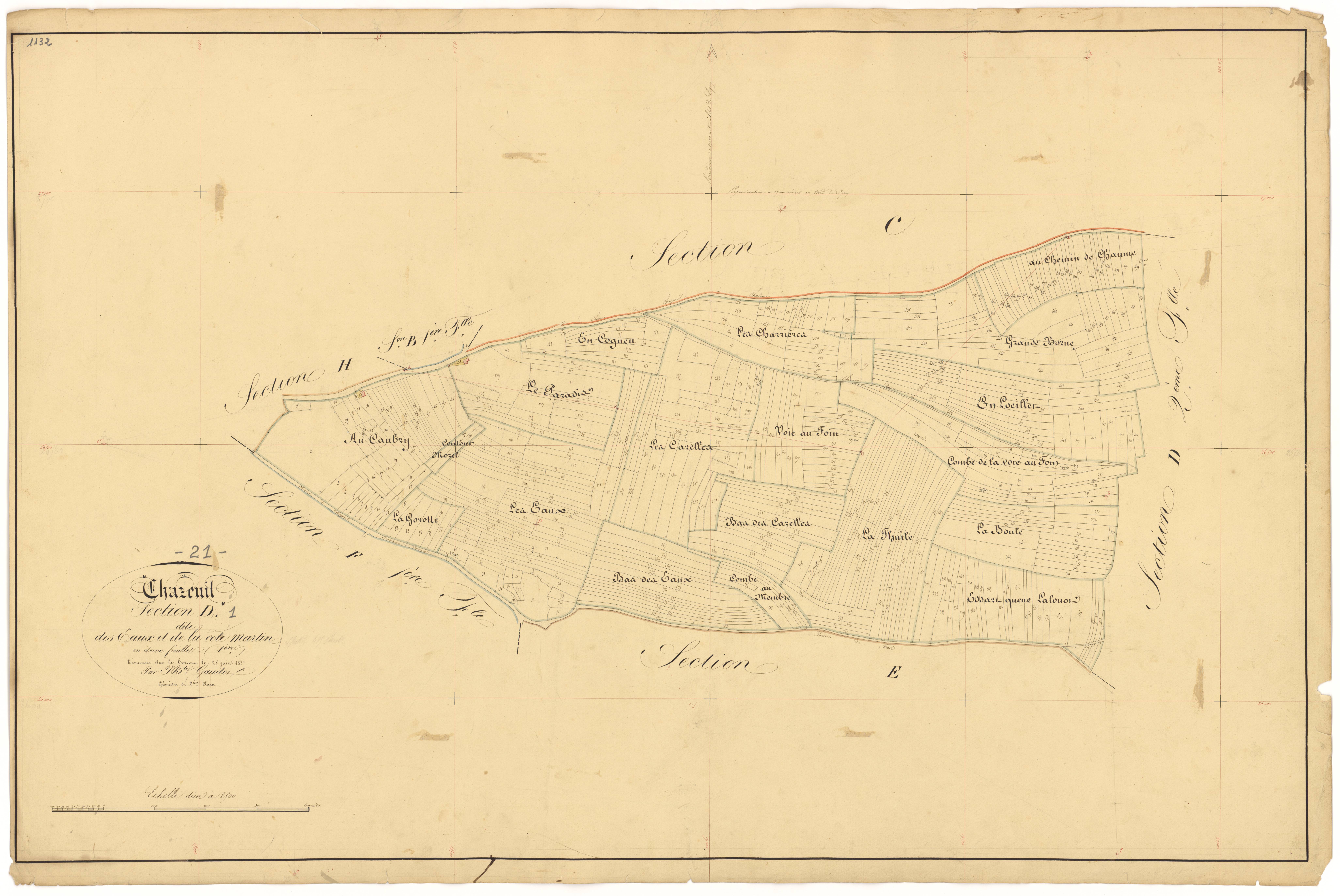 Chazeuil - Section D1 - 3 P PLAN 170/7