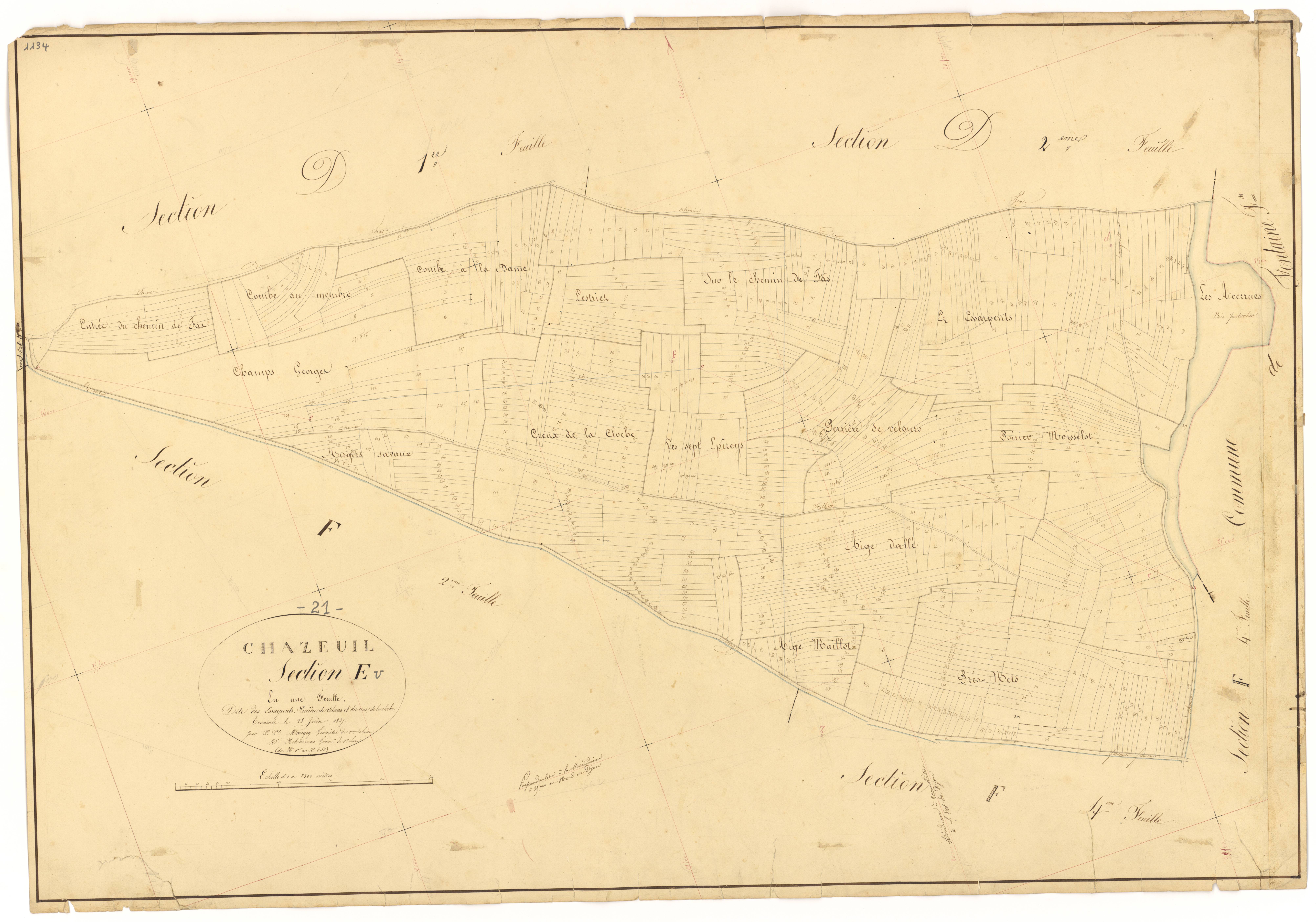 Chazeuil - Section E - 3 P PLAN 170/9