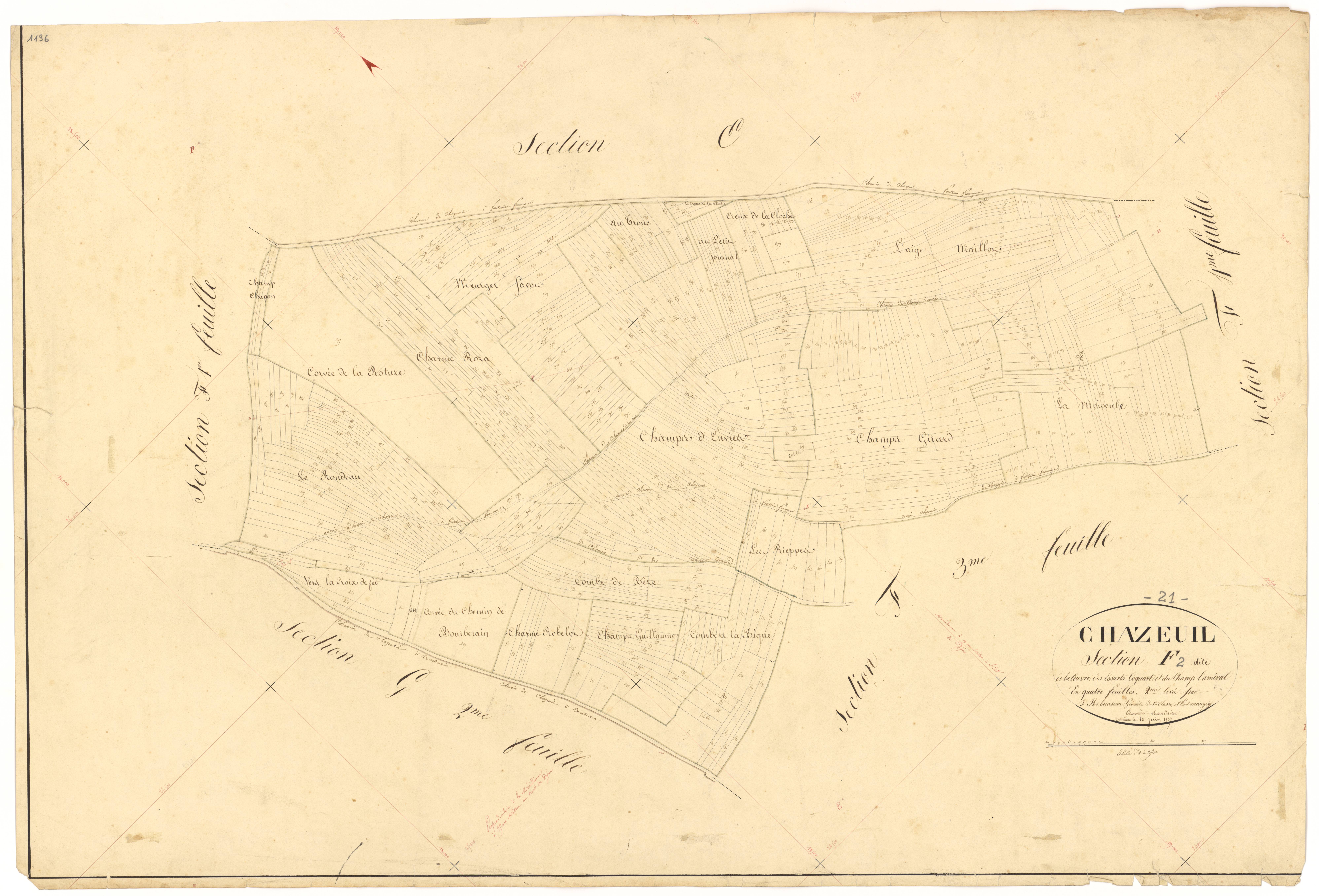 Chazeuil - Section F2 - 3 P PLAN 170/11