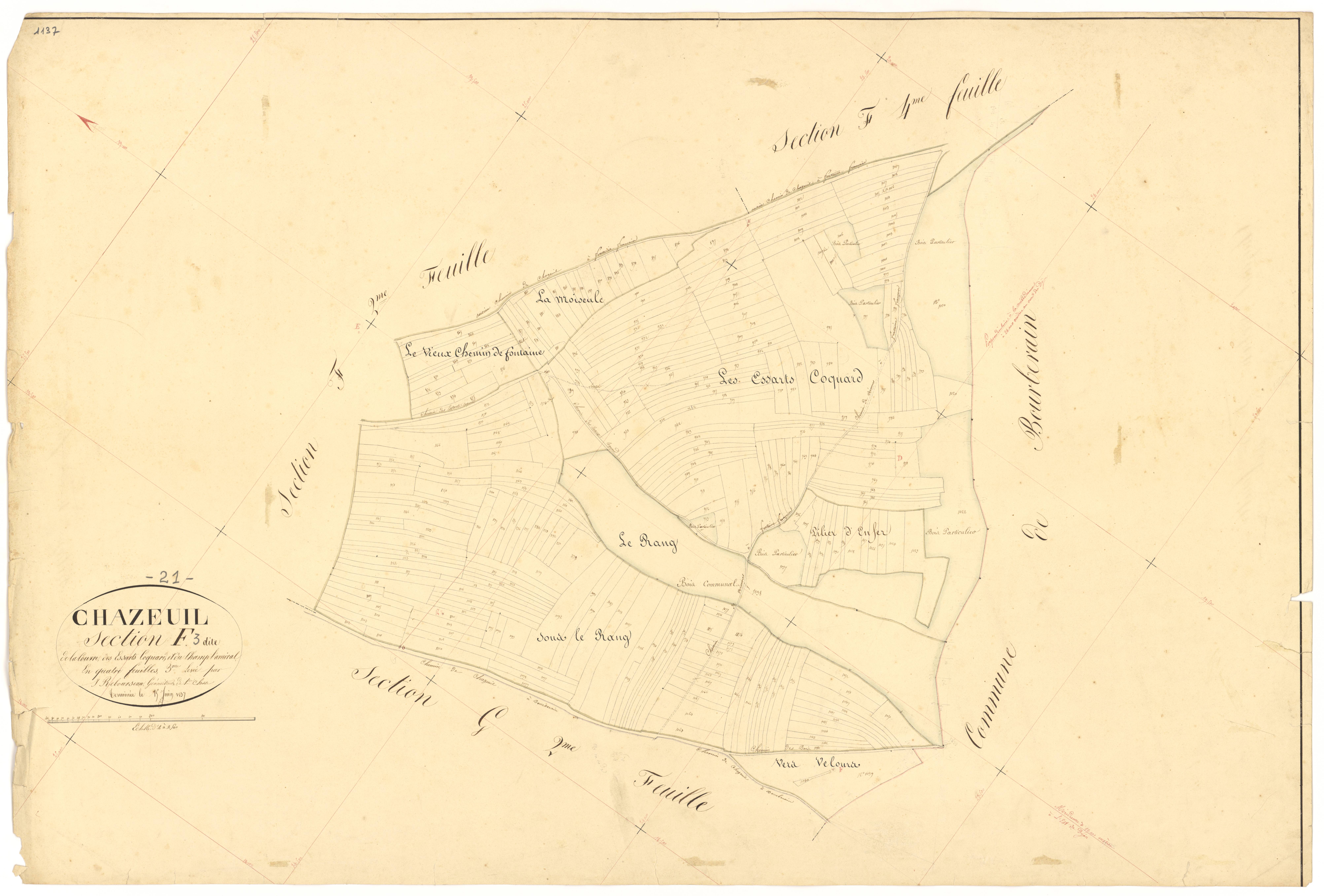Chazeuil - Section F3 - 3 P PLAN 170/12