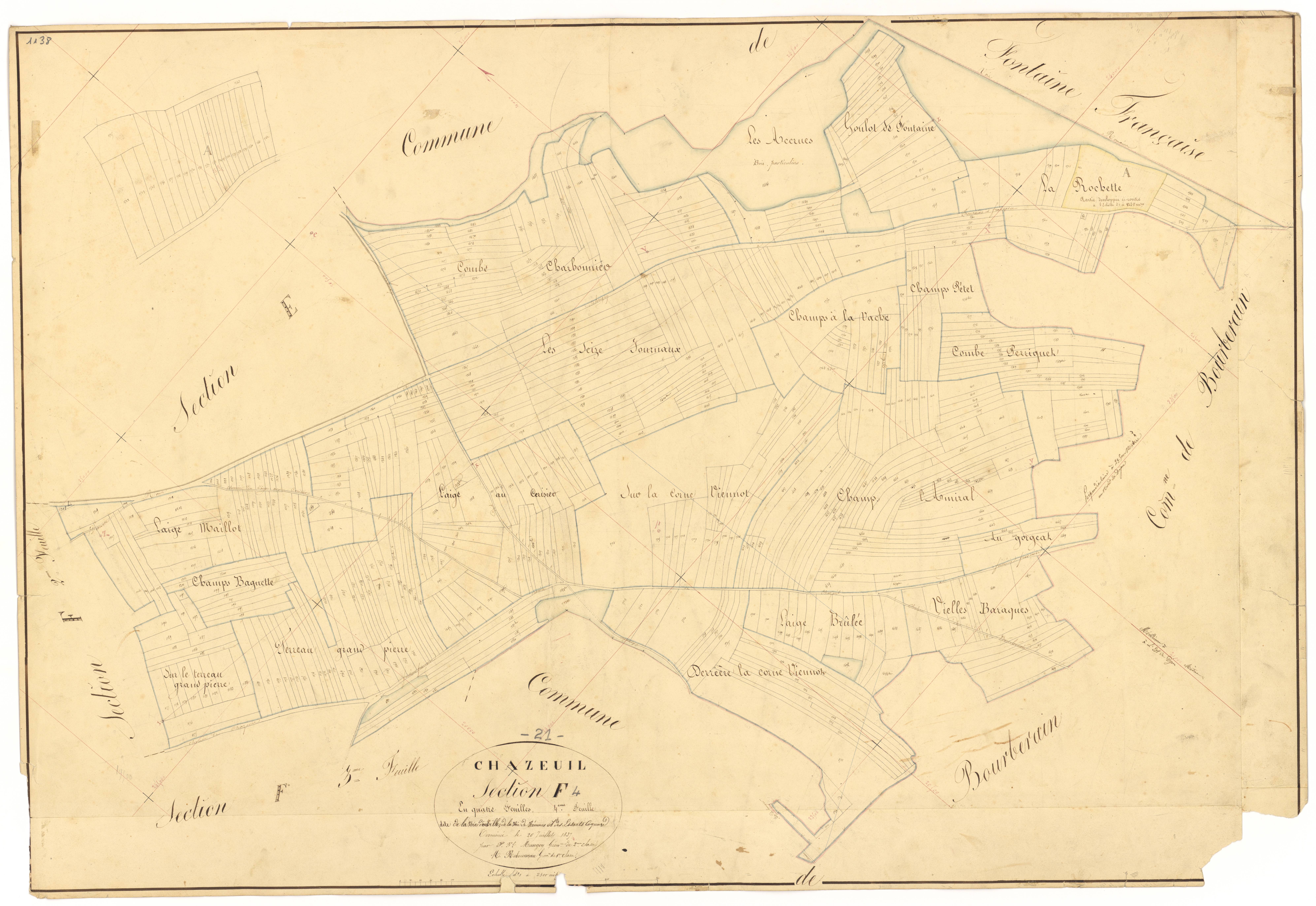 Chazeuil - Section F4 - 3 P PLAN 170/13