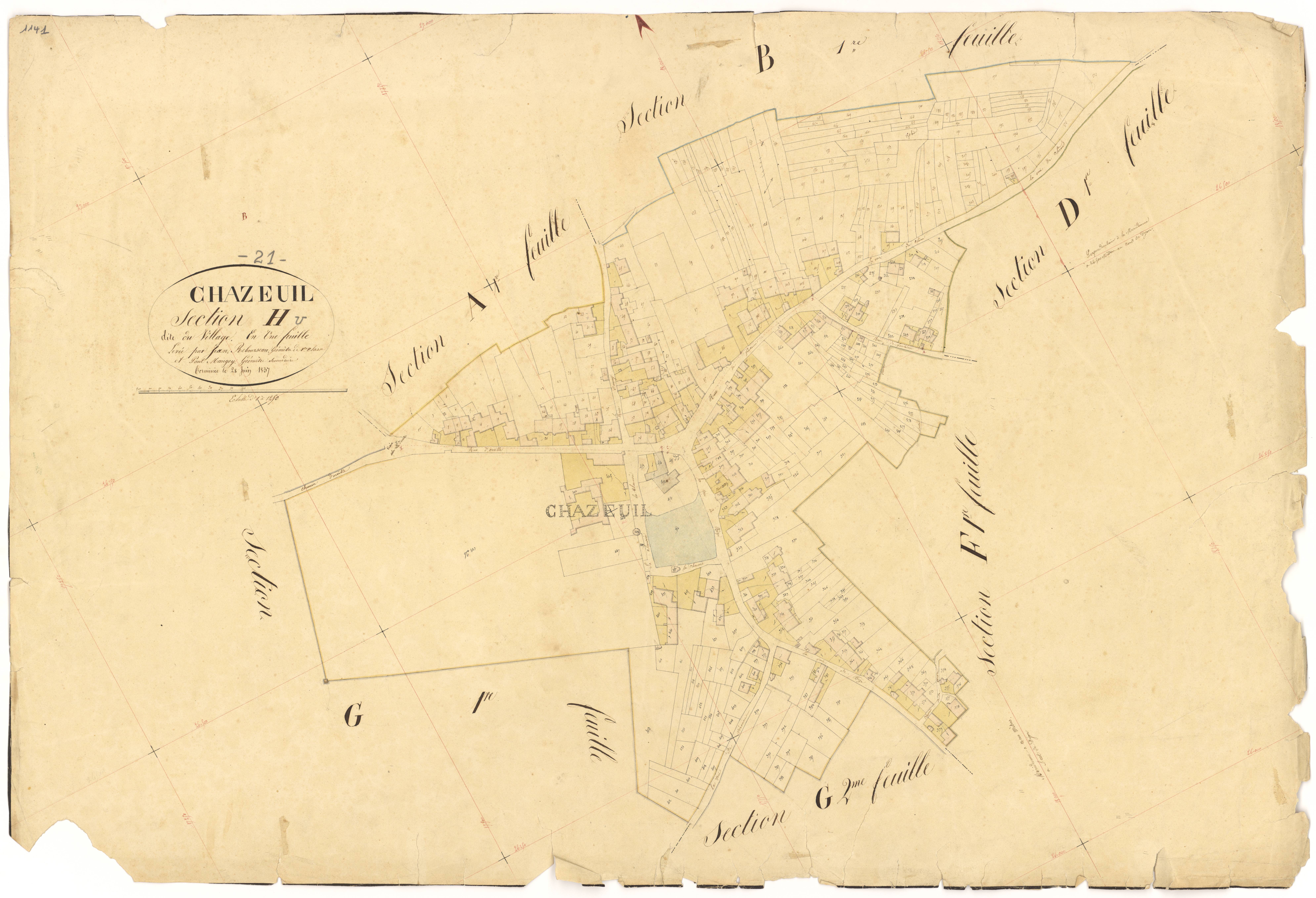 Chazeuil - Section H - 3 P PLAN 170/16