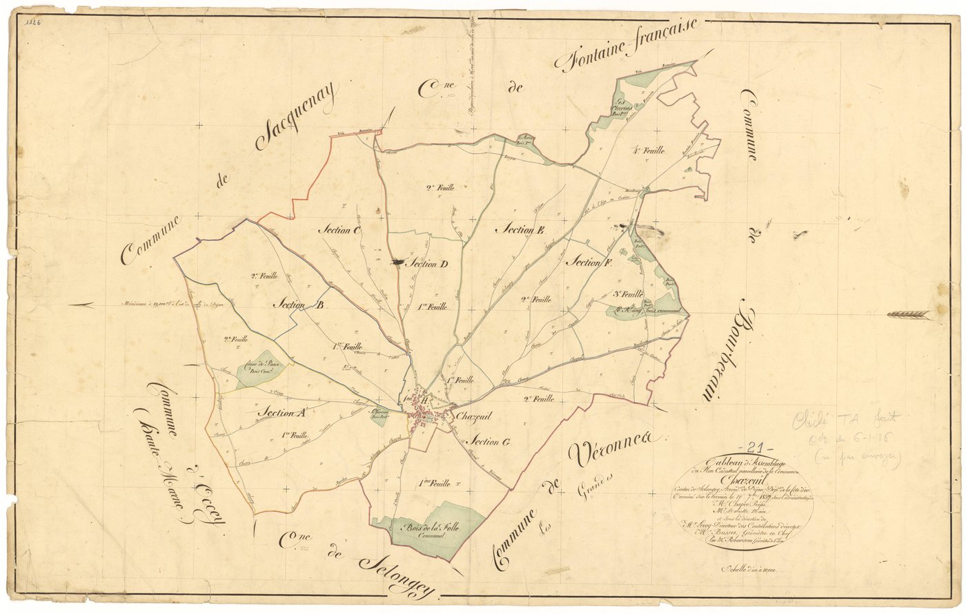 Chazeuil - Tableau d'assemblage - 3 P PLAN 170/1