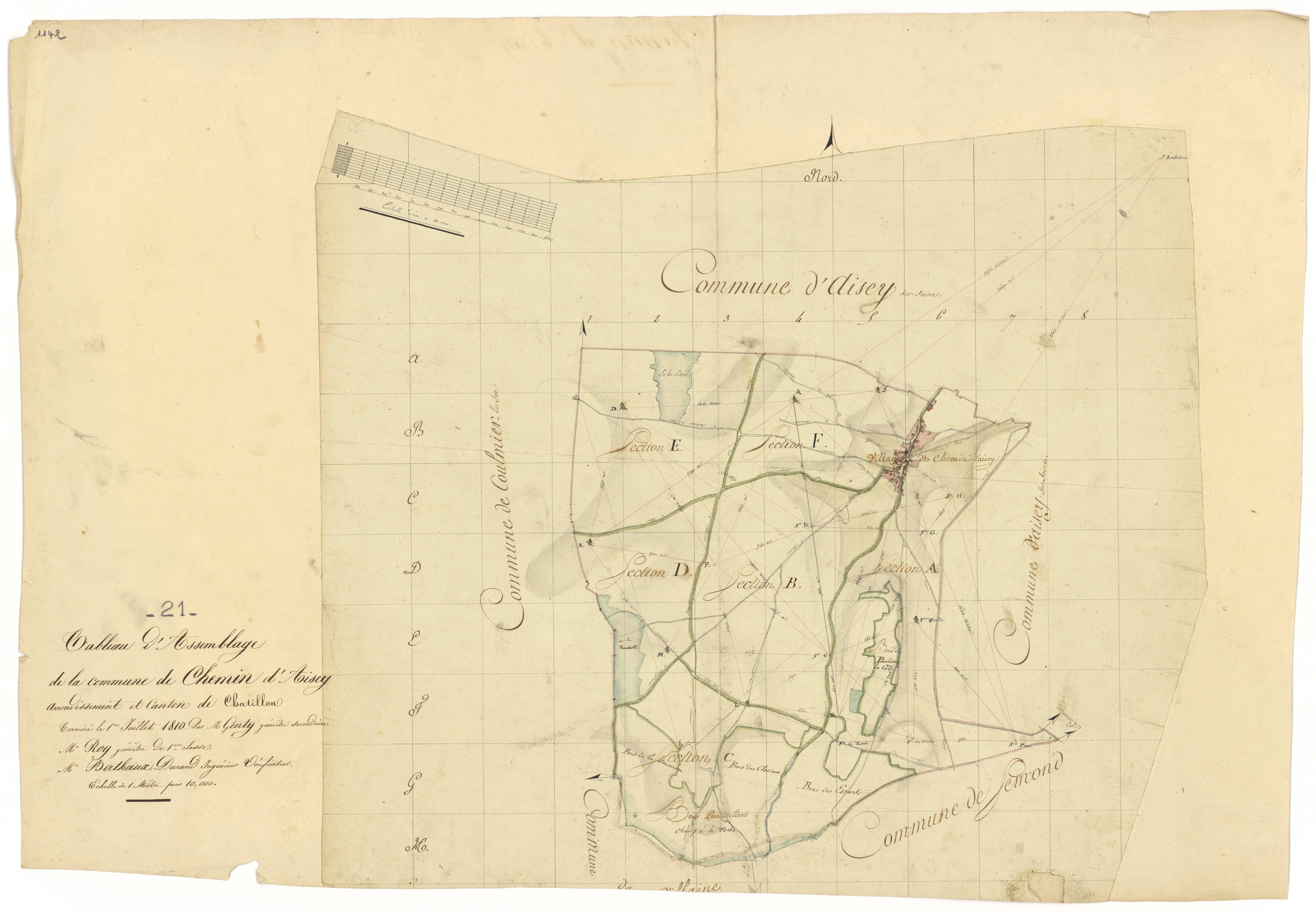 Chemin-d'Aisey - Tableau d'assemblage - 3 P PLAN 172/1