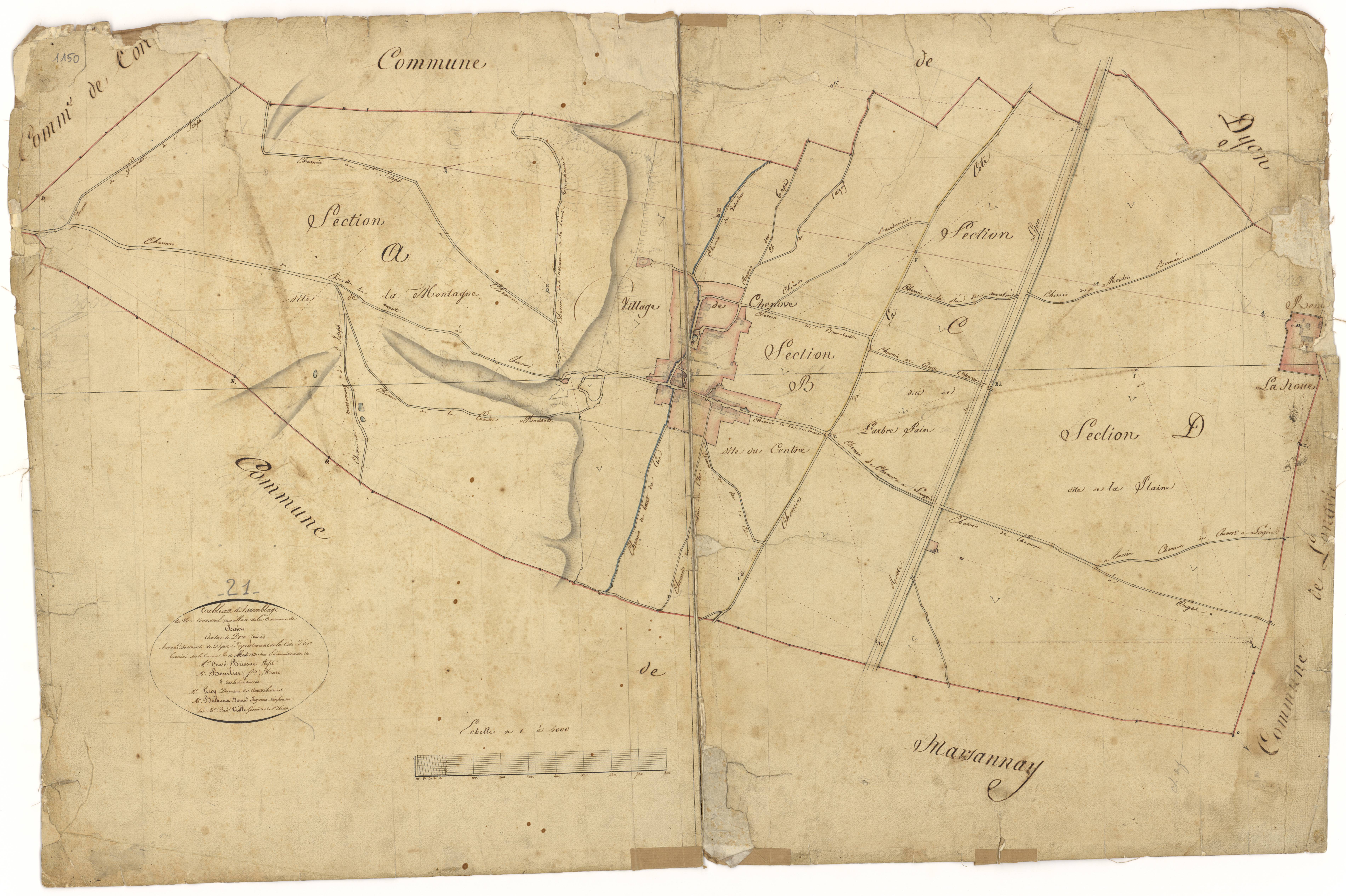 Chenôve - Tableau d'assemblage - 3 P PLAN 173/1