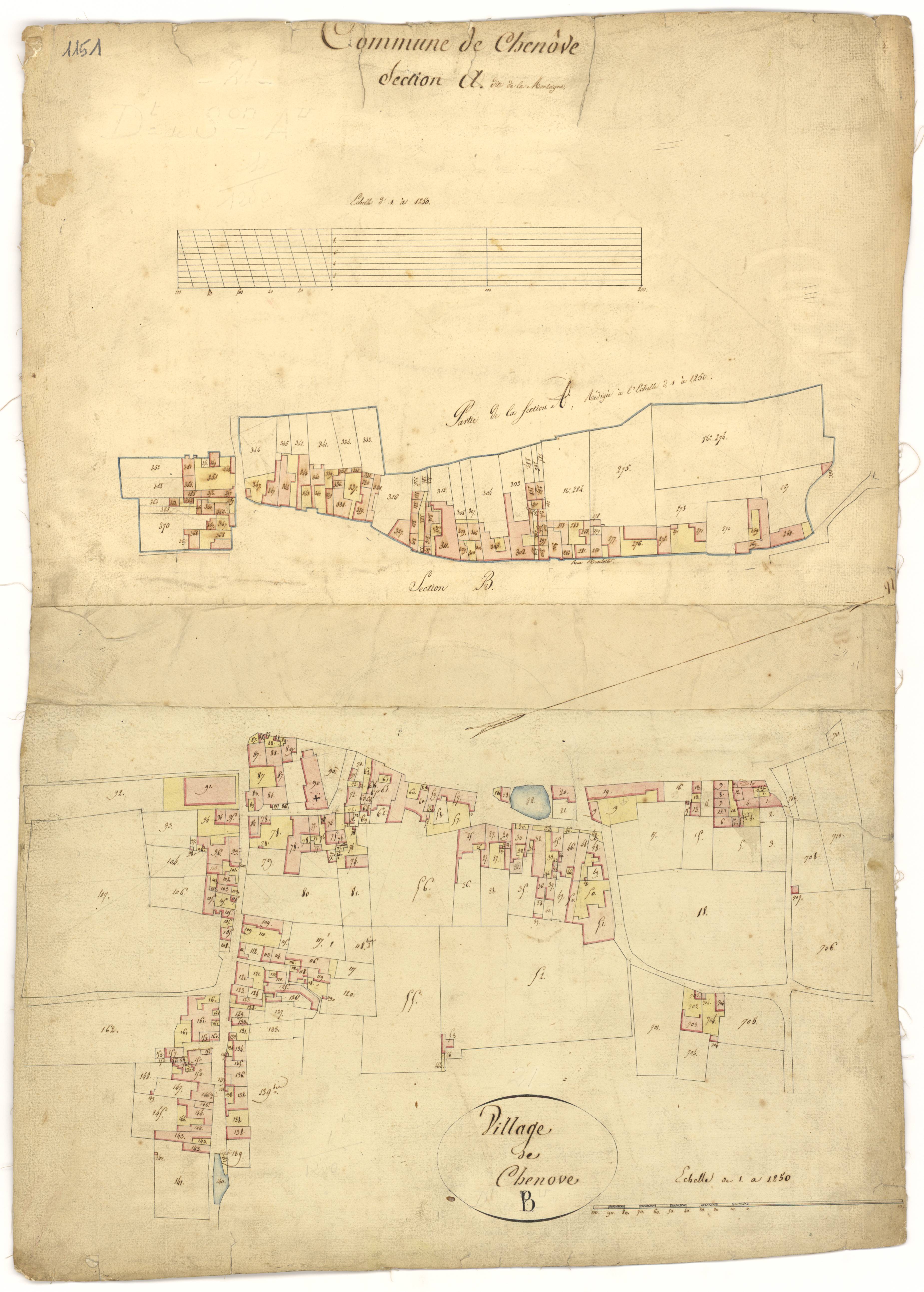 Chenôve - Sections A et B - 3 P PLAN 173/2