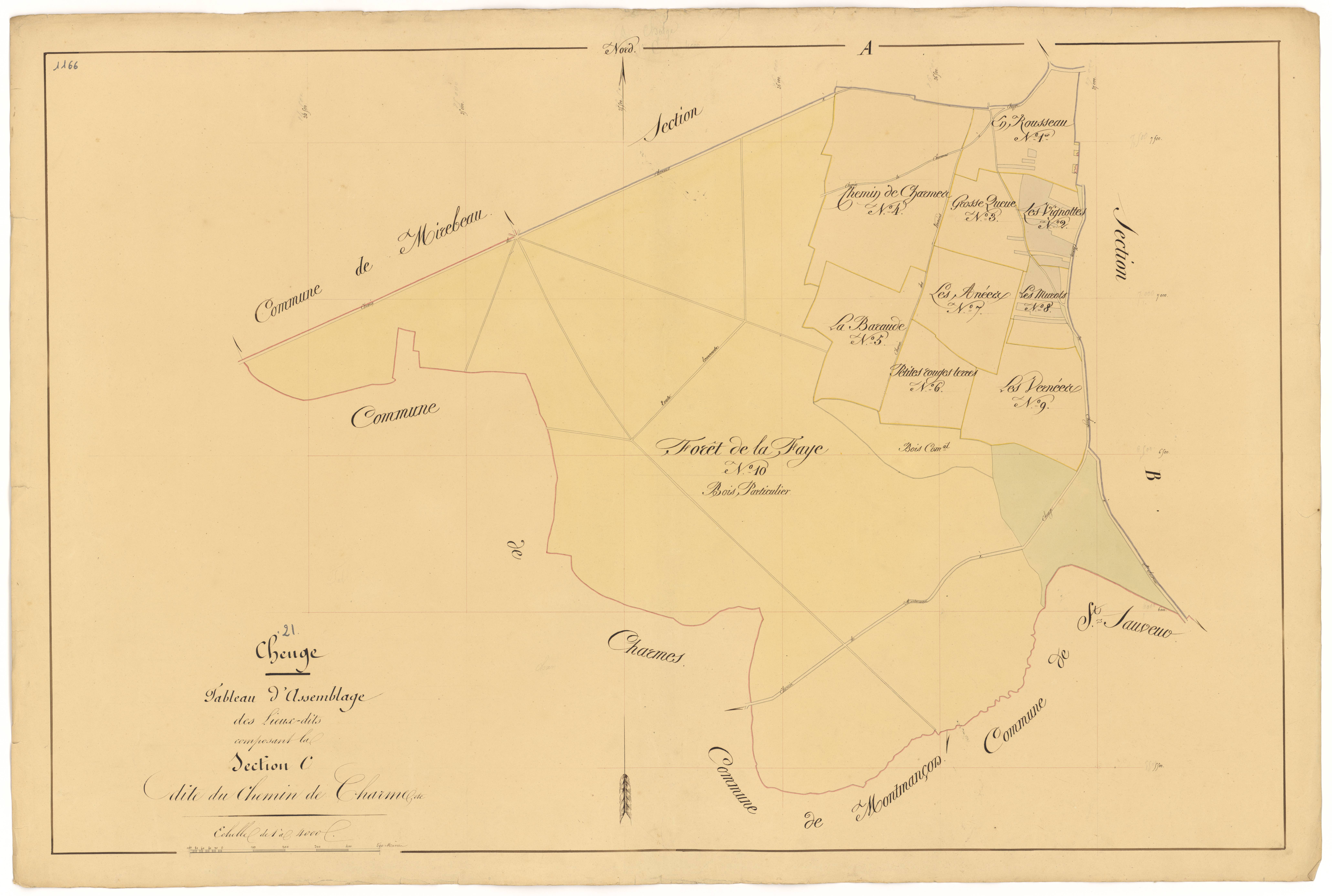 Cheuge - Section C (tableau d'assemblage) - 3 P PLAN 174/12