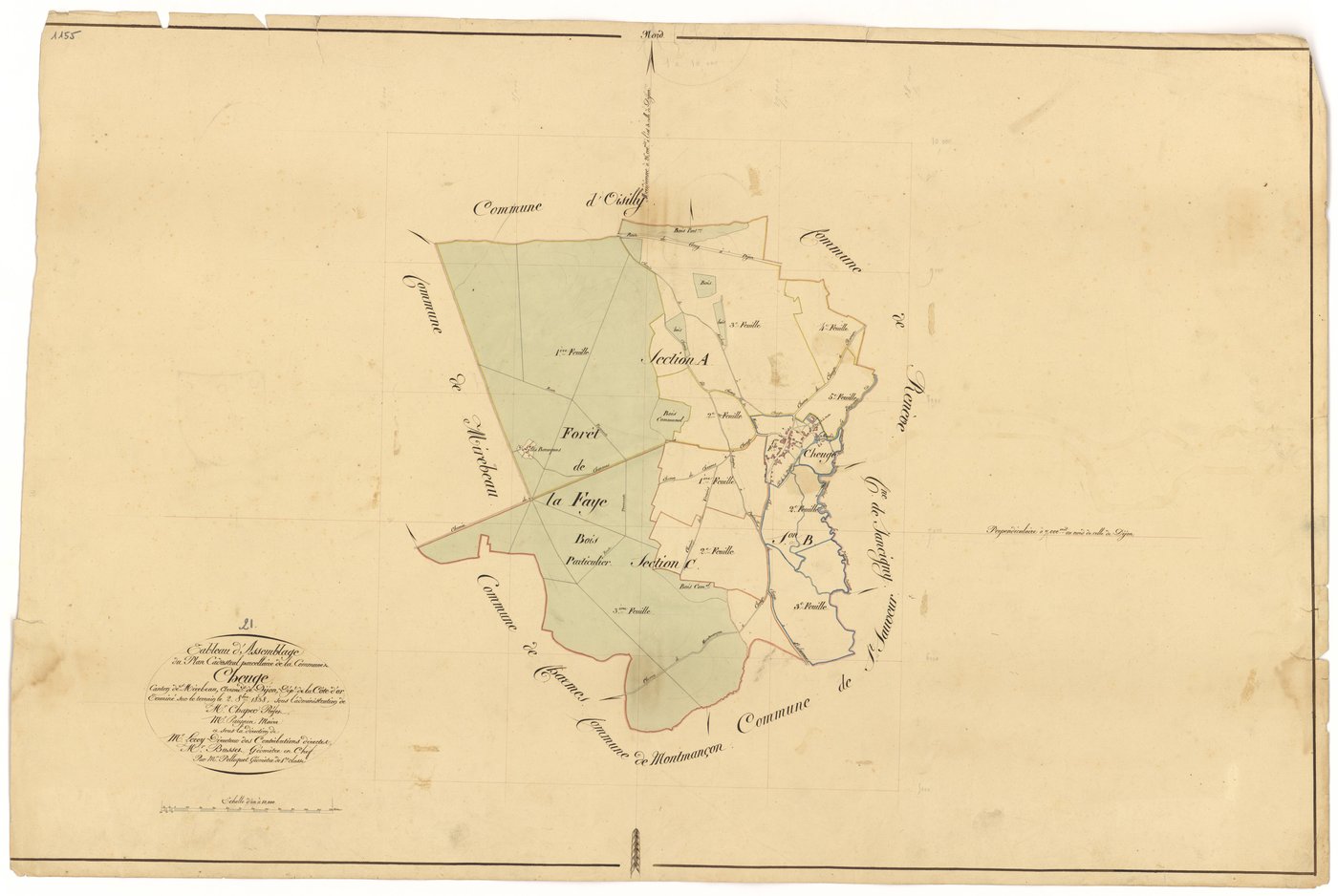 Cheuge - Tableau d'assemblage - 3 P PLAN 174/1